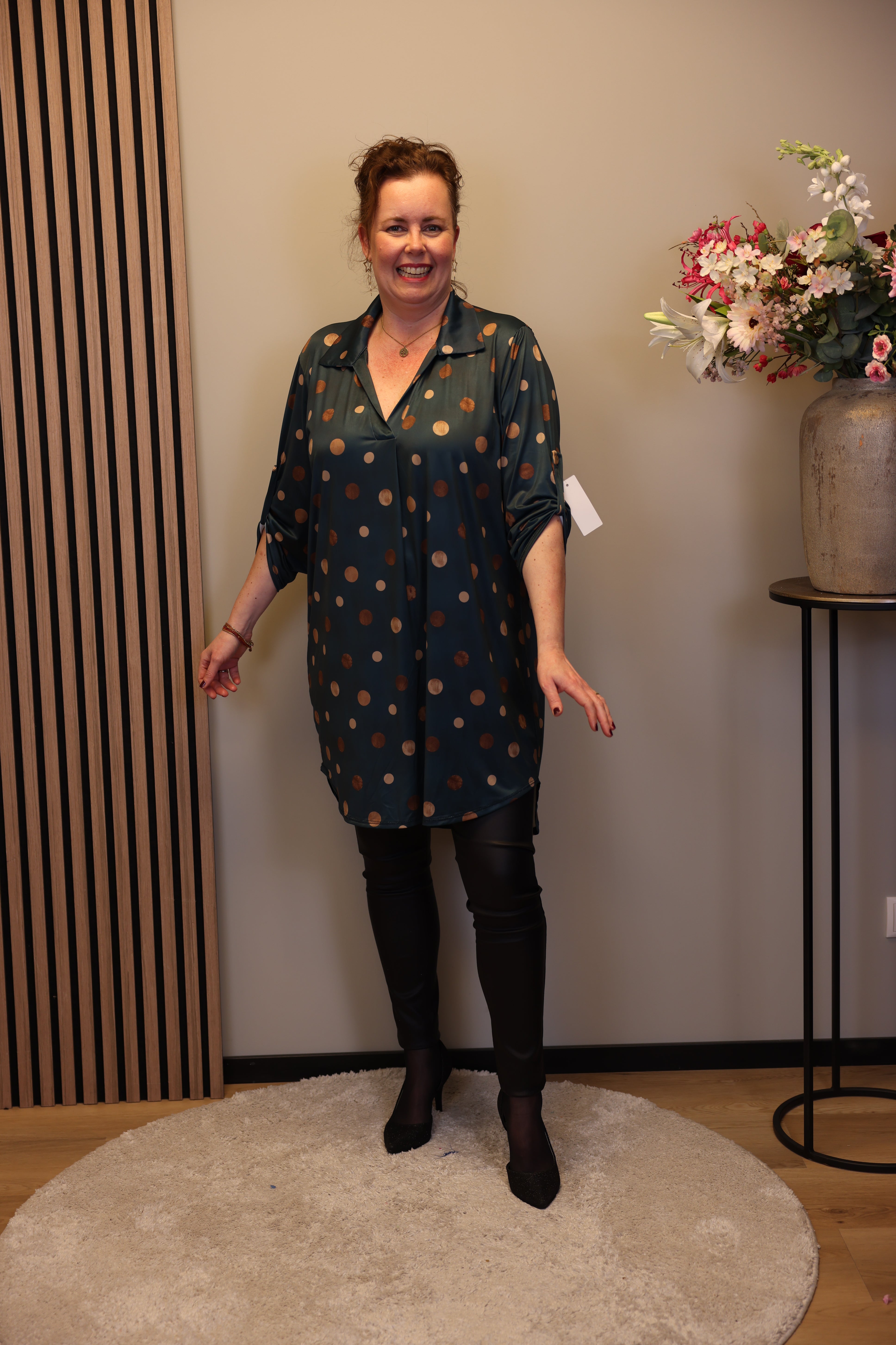 Senna | Tuniek aqua met kraagje 48 t/m 52