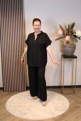 Naomi | Broek zwart viscose