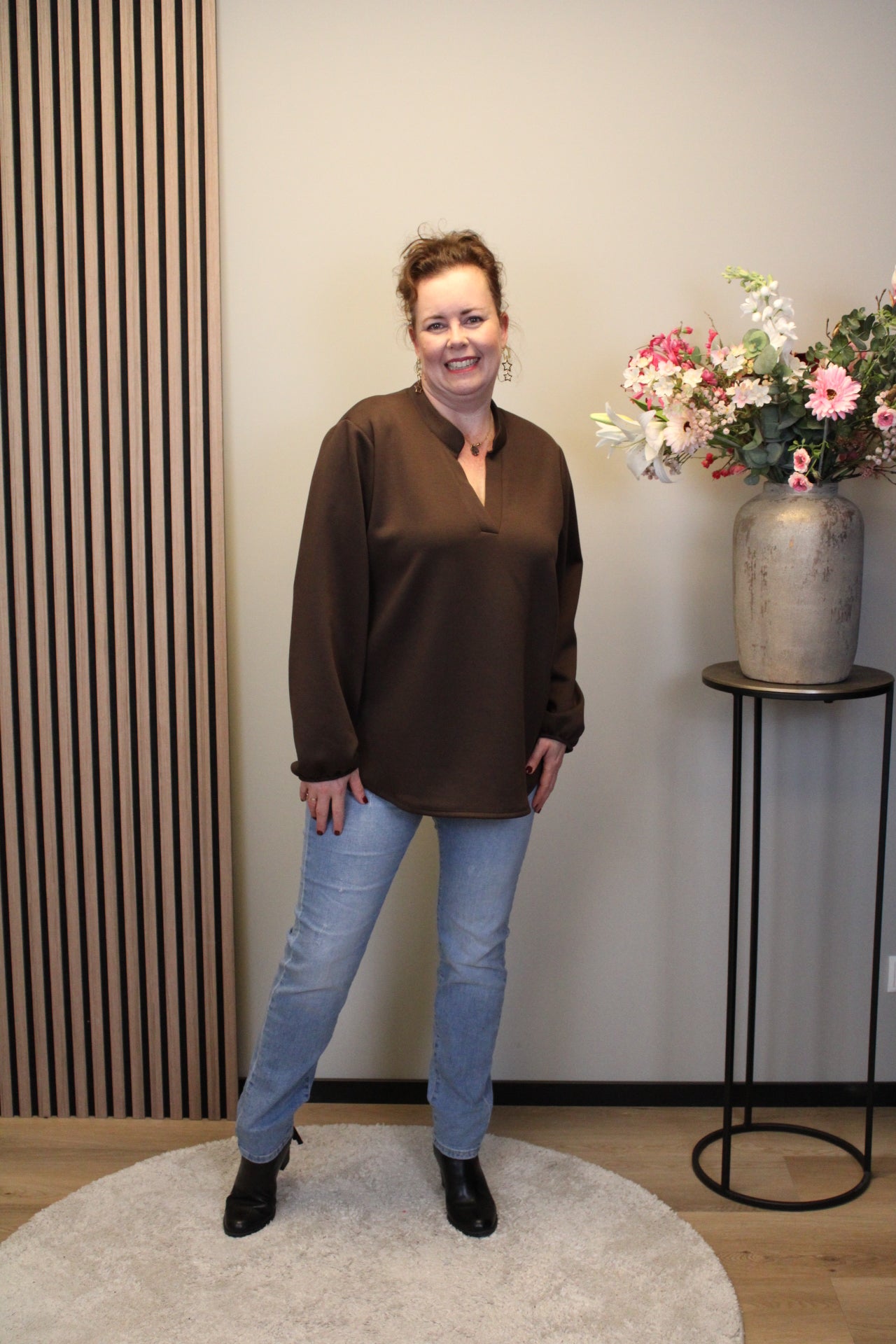 Mae | trui bruin 46 t/m 50