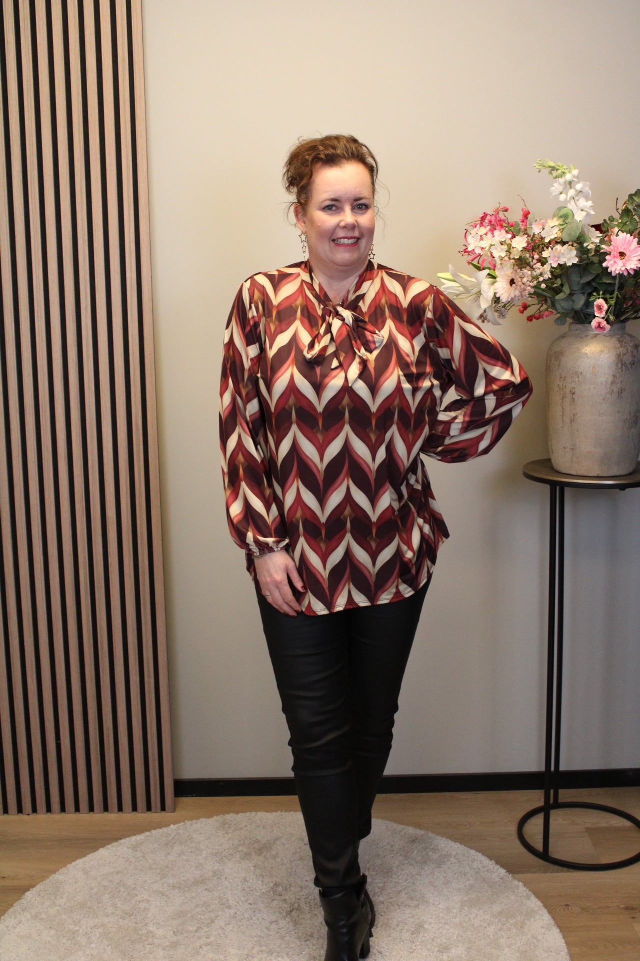 Talitha | Blouse rood met strik