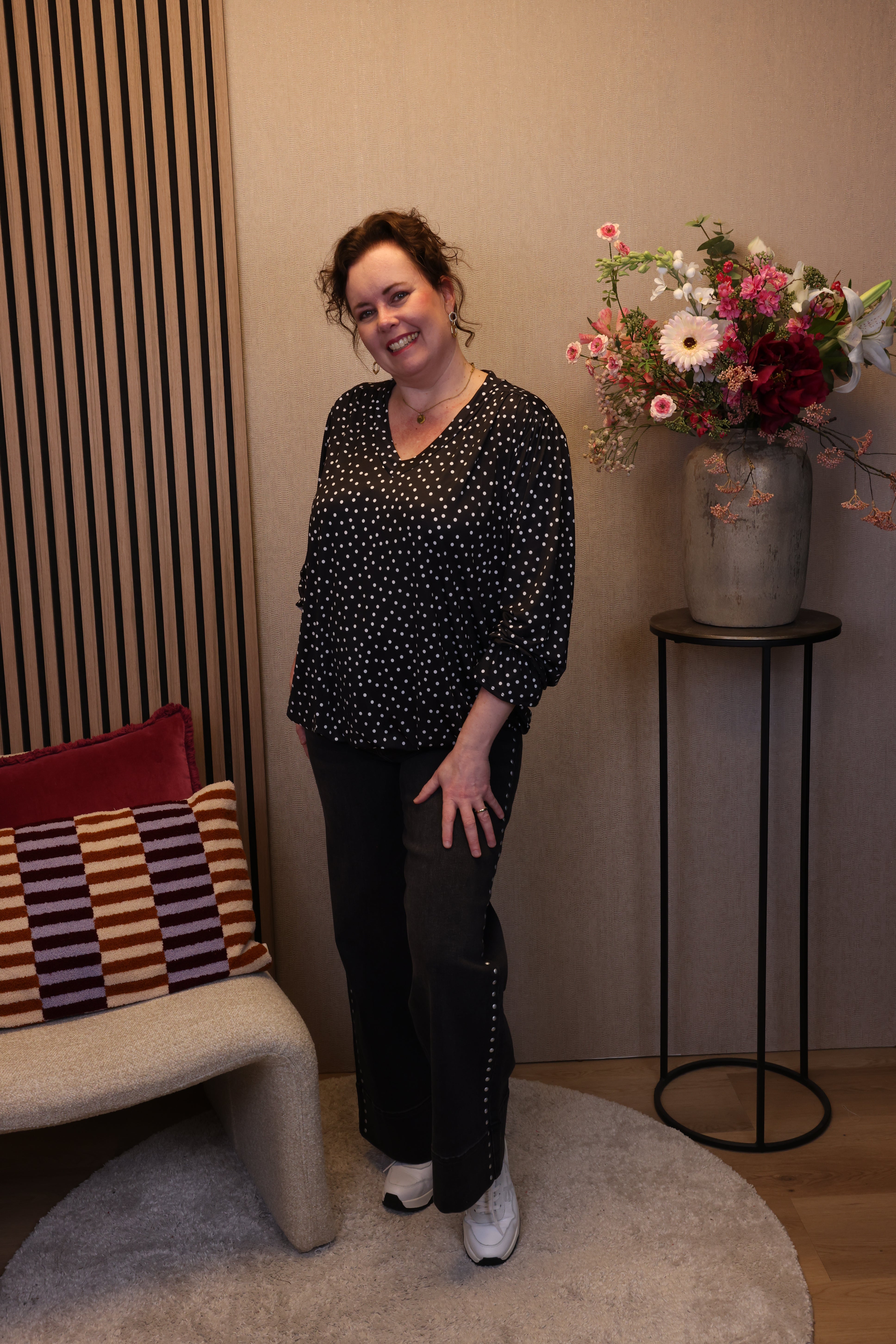 Elke | Ballon top zwart