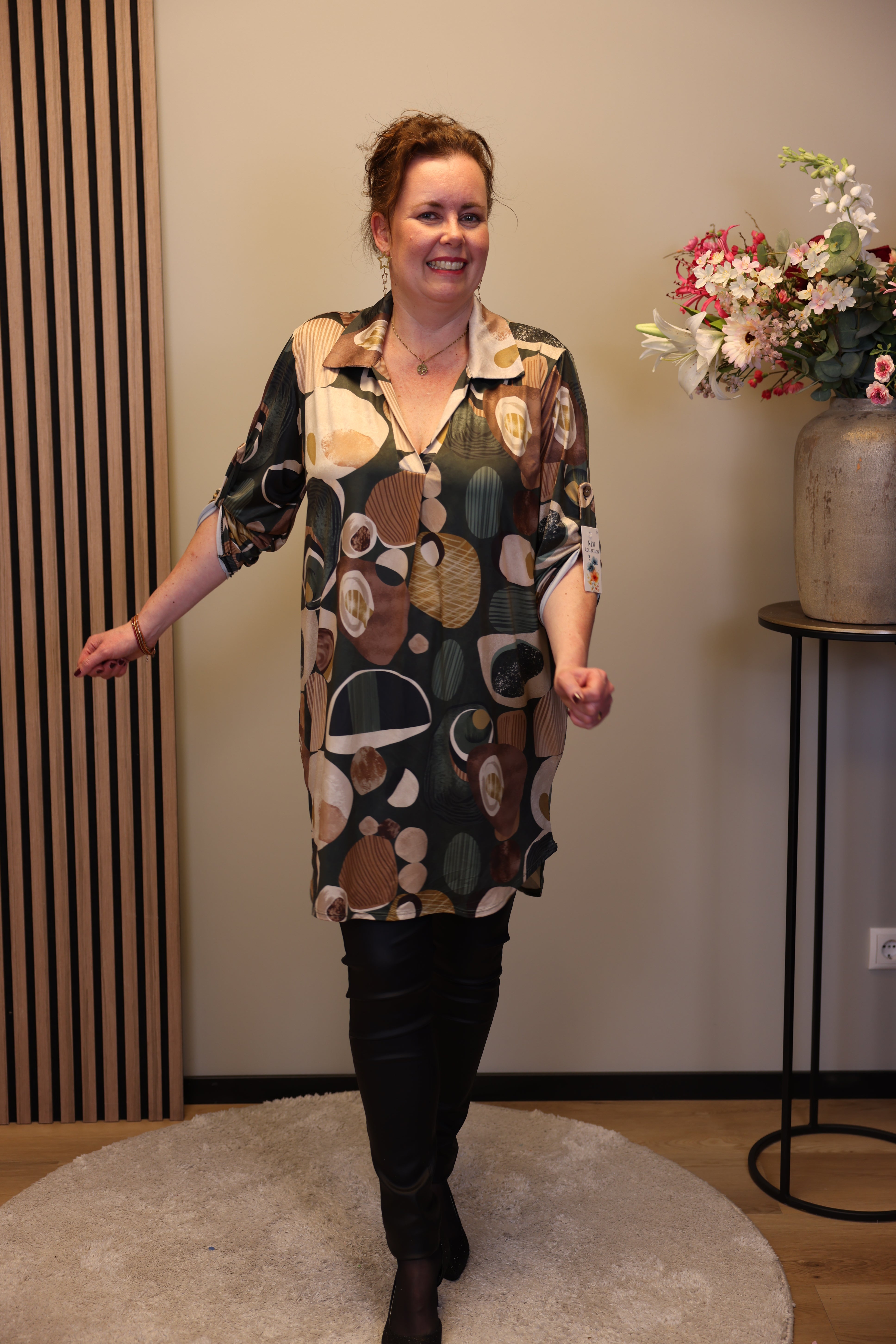 Danique | tuniek groen met kraagje 38 t/m 48