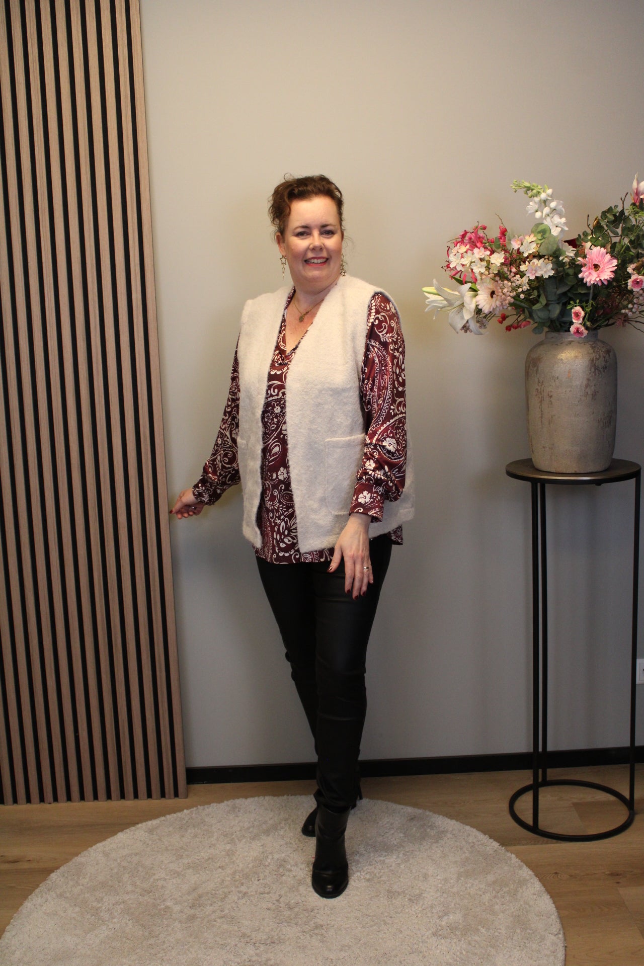 Nika | Blouse roze met kraagje 38 t/m 48