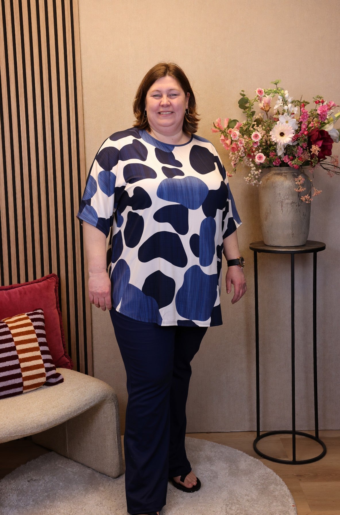 Nora | Top blauw