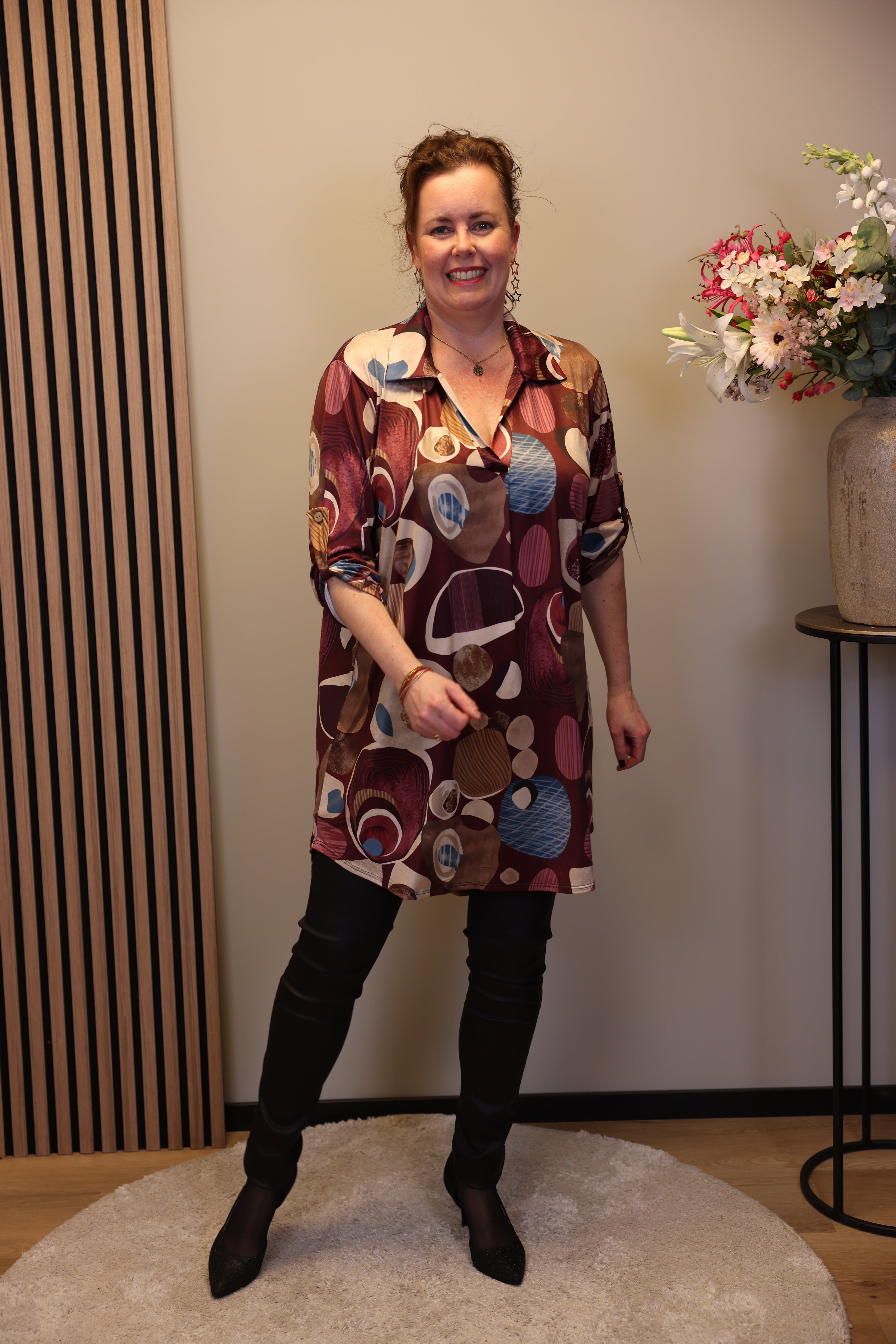 Danique | tuniek roze met kraagje 38 t/m 48