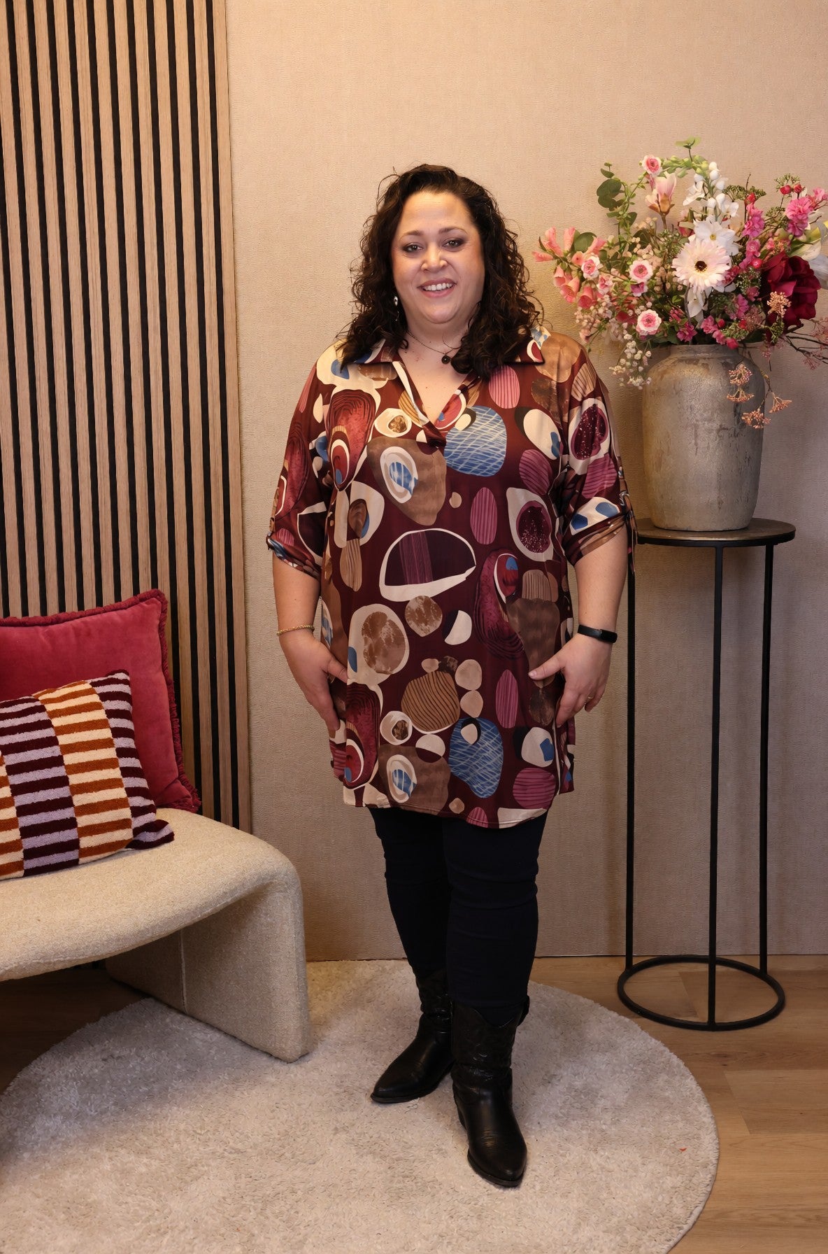 Danique | Tuniek roze met kraagje