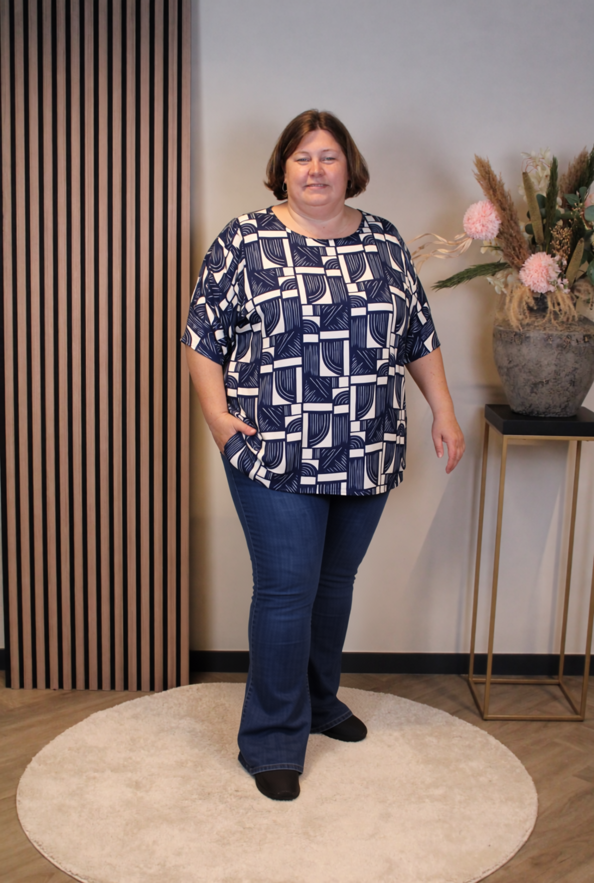 Charlotte | Top blauw