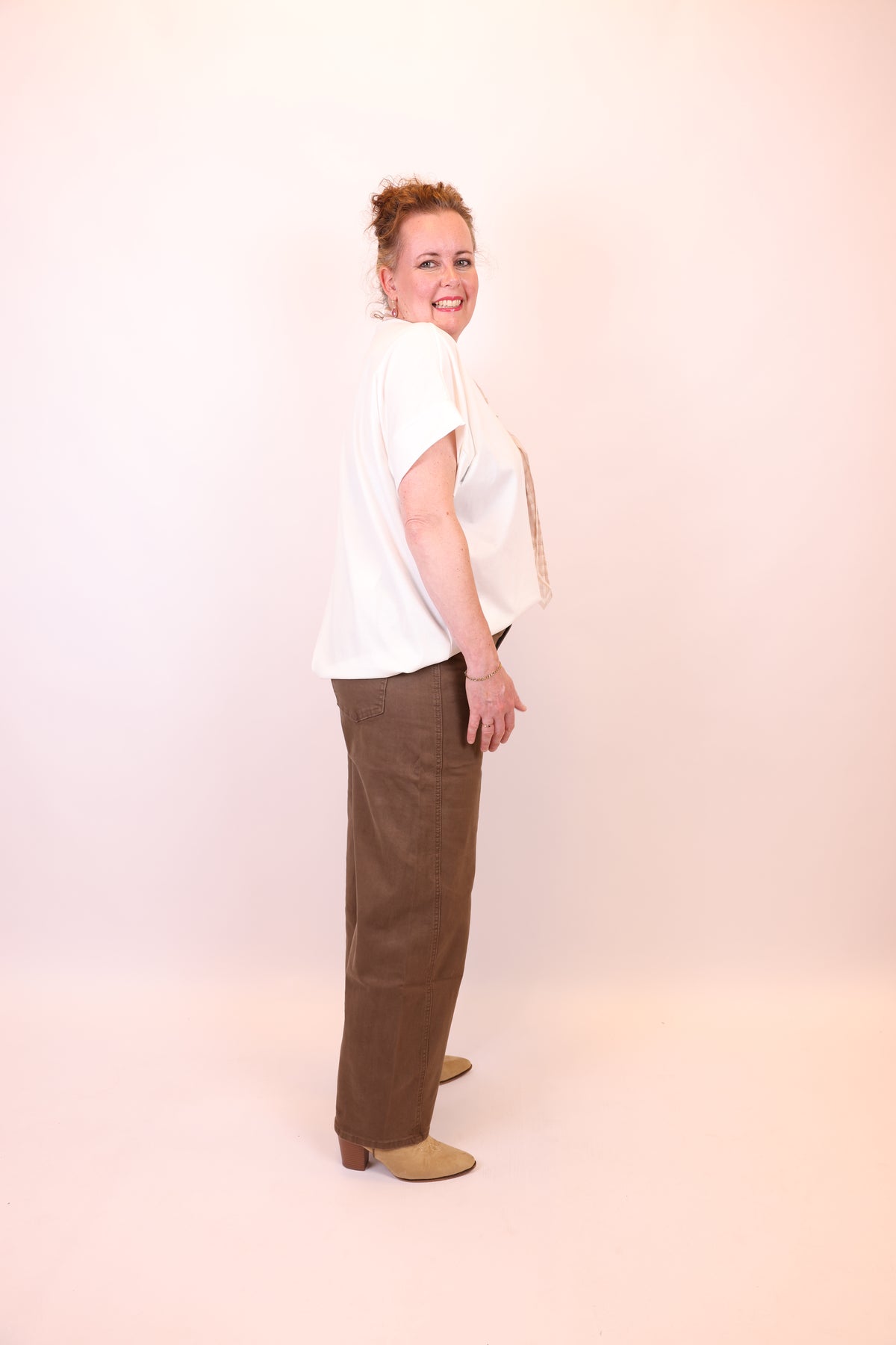 Yvonne | Ballon jeans bruin 38 - 48
