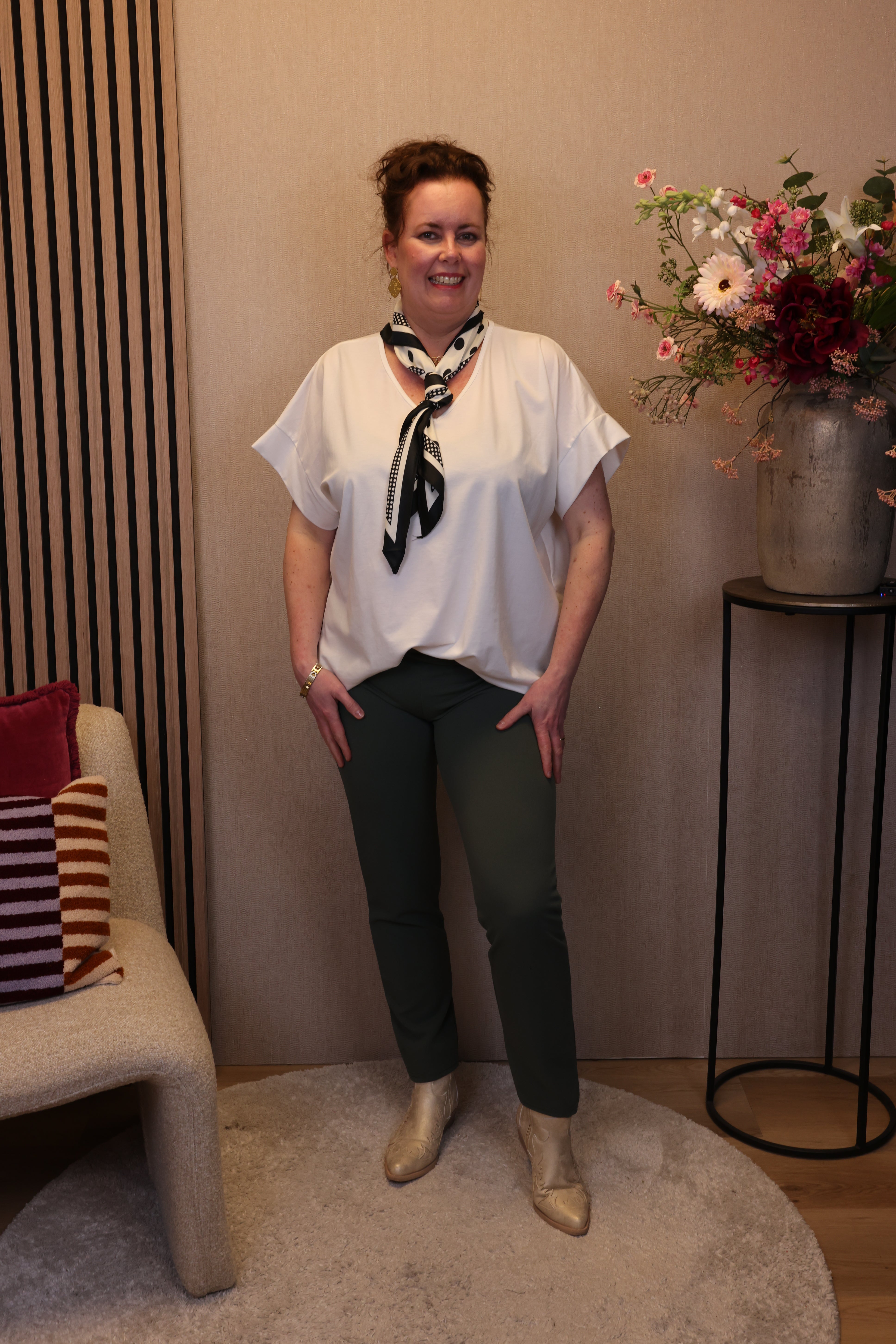 Lilly | Broek groen viscose
