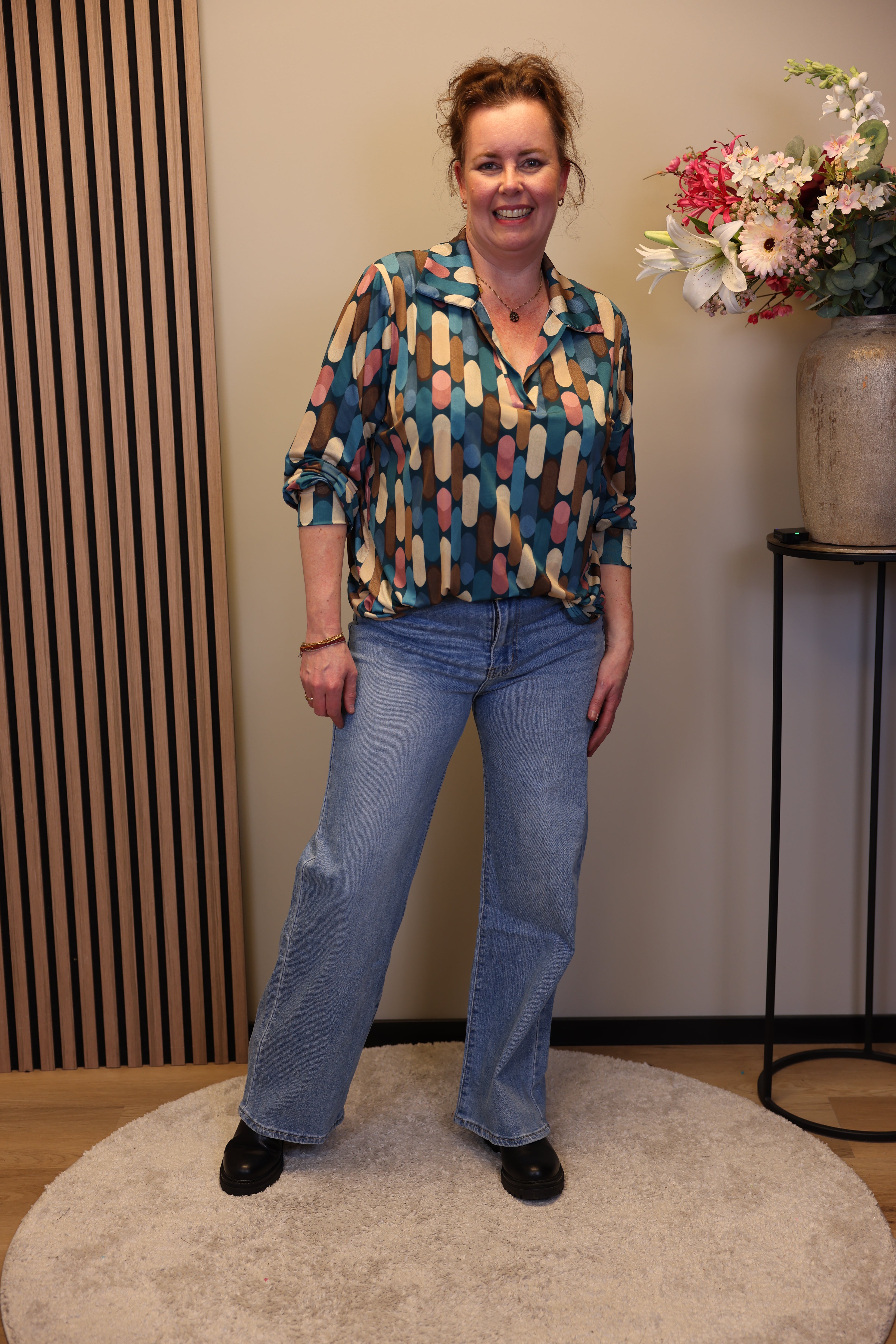 Puck | Jeans wide leg blauw 38 - 48