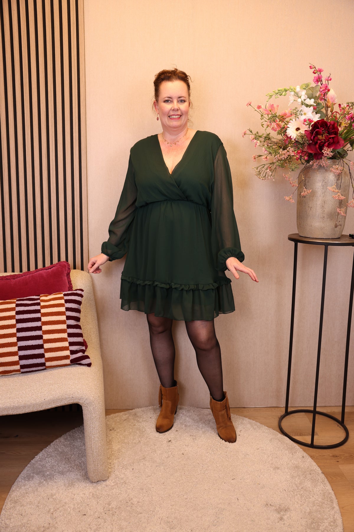 Yasmin | Jurk groen 40 - 52