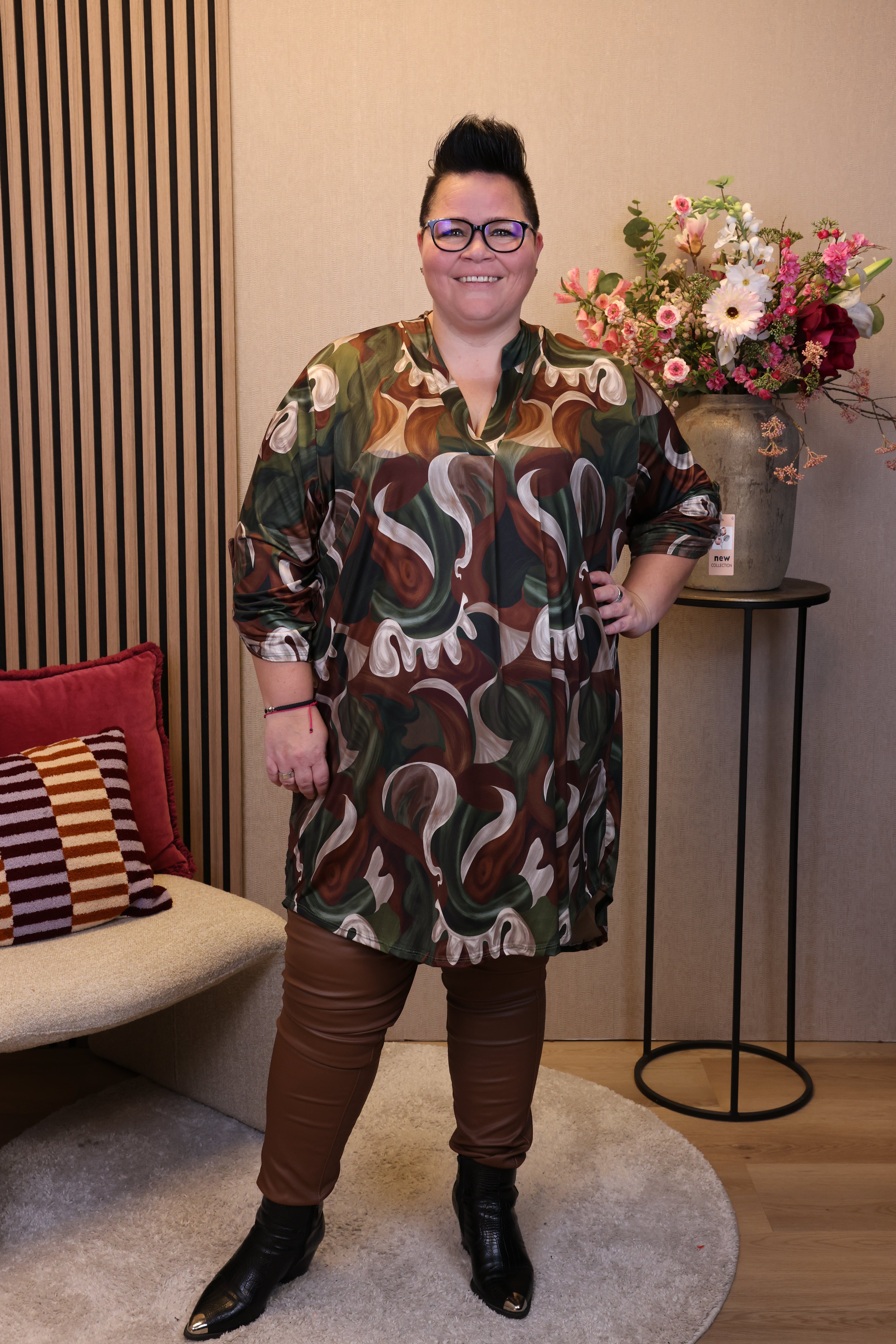 Adelina | tuniek groen 52 t/m 58