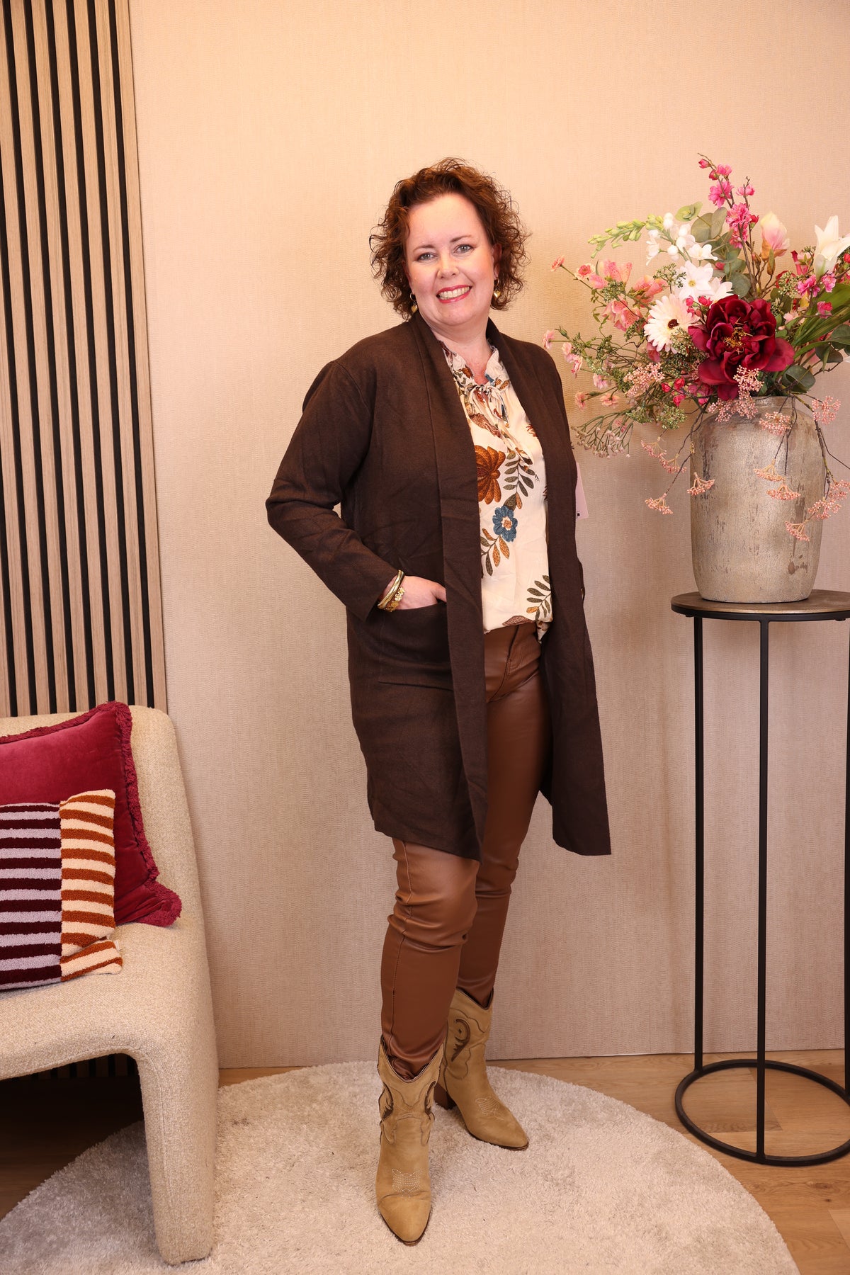 Noor | Vest bruin