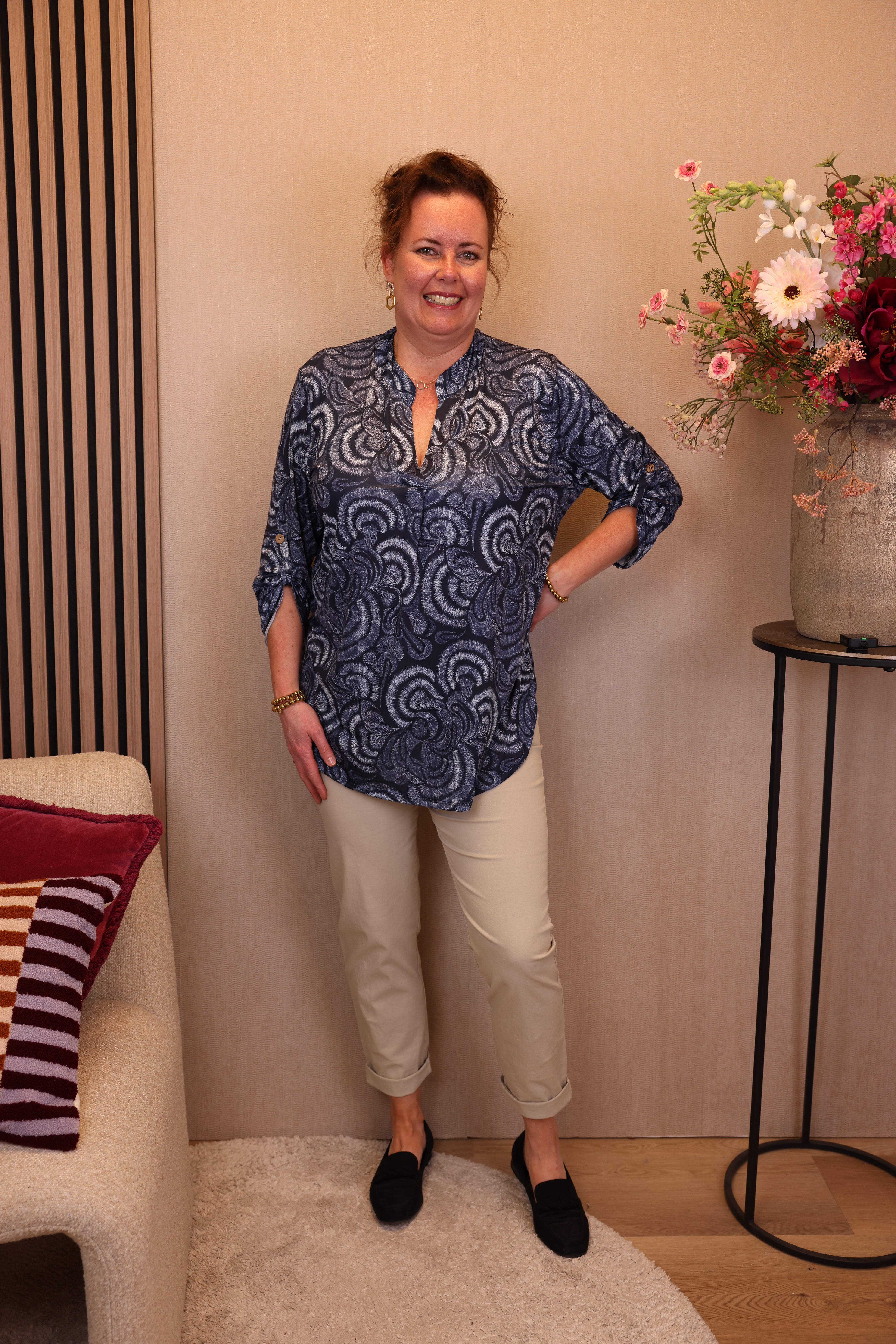 Tessa | Stretch broek beige