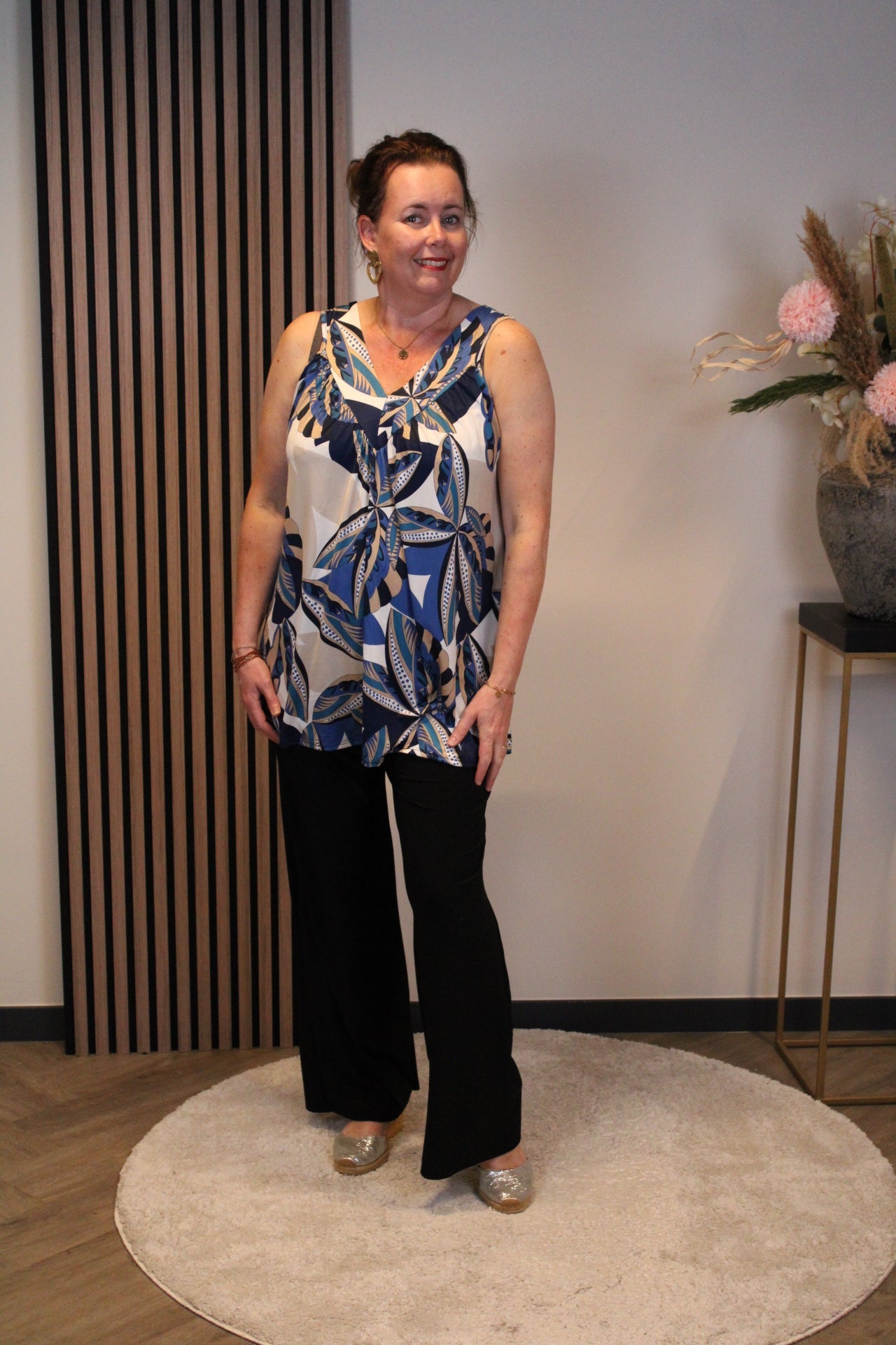 Lenie | Top blauw