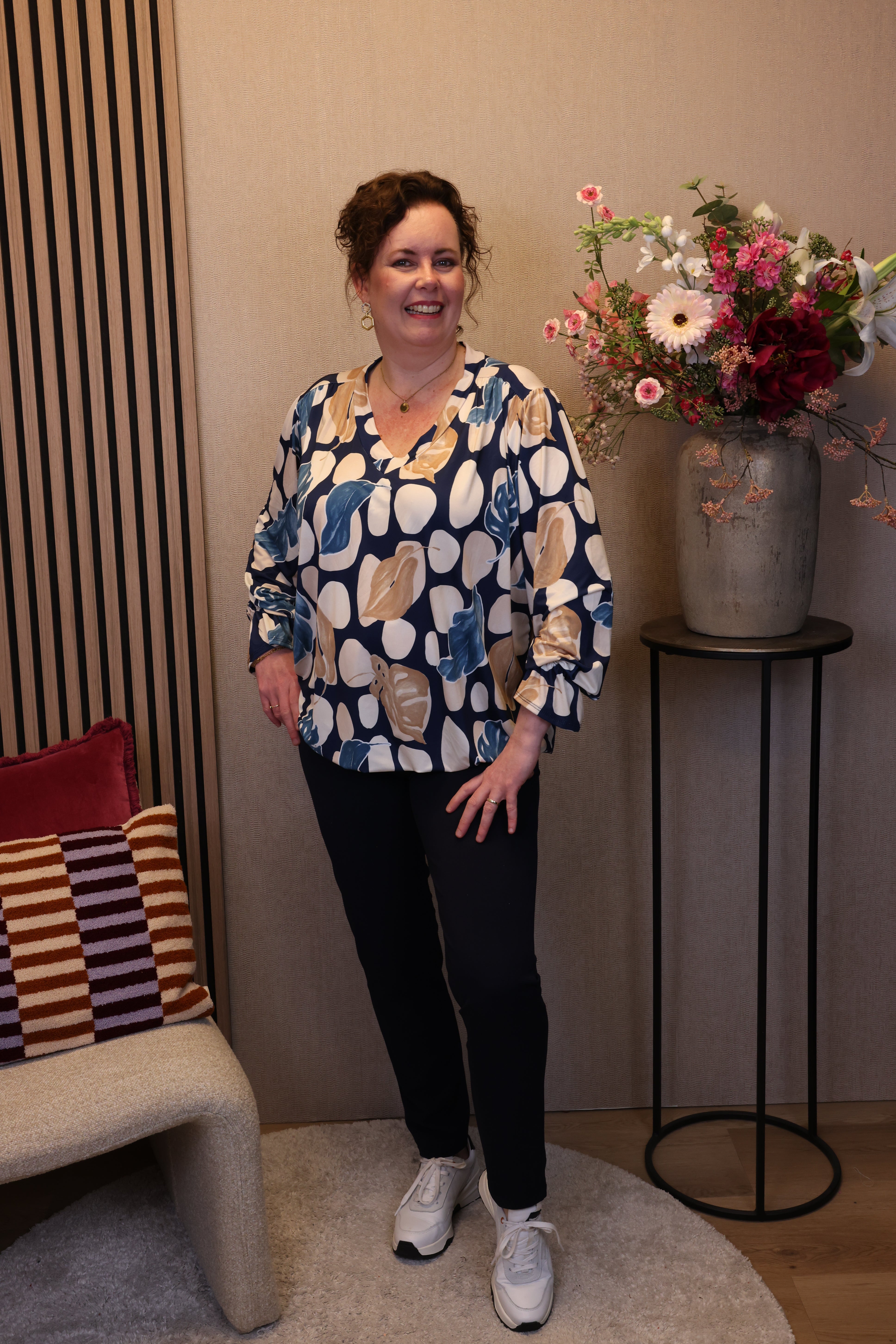 Ivonne | Ballon top blauw