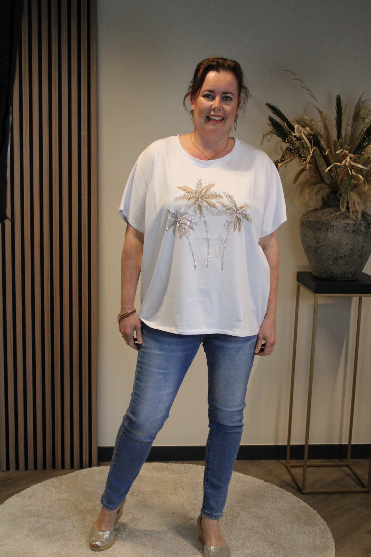 Palm | T-shirt beige 44 t/m 48