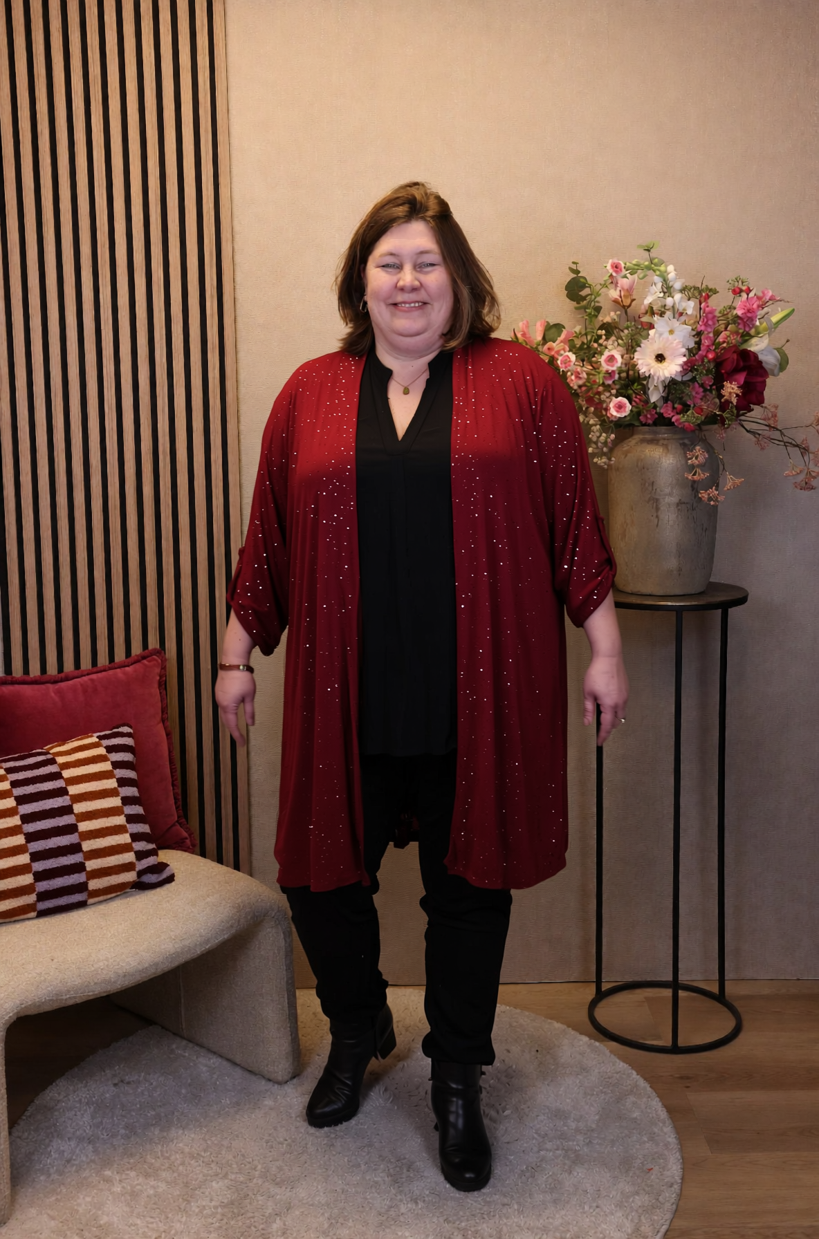 Lauren | Glitter vest bordeaux