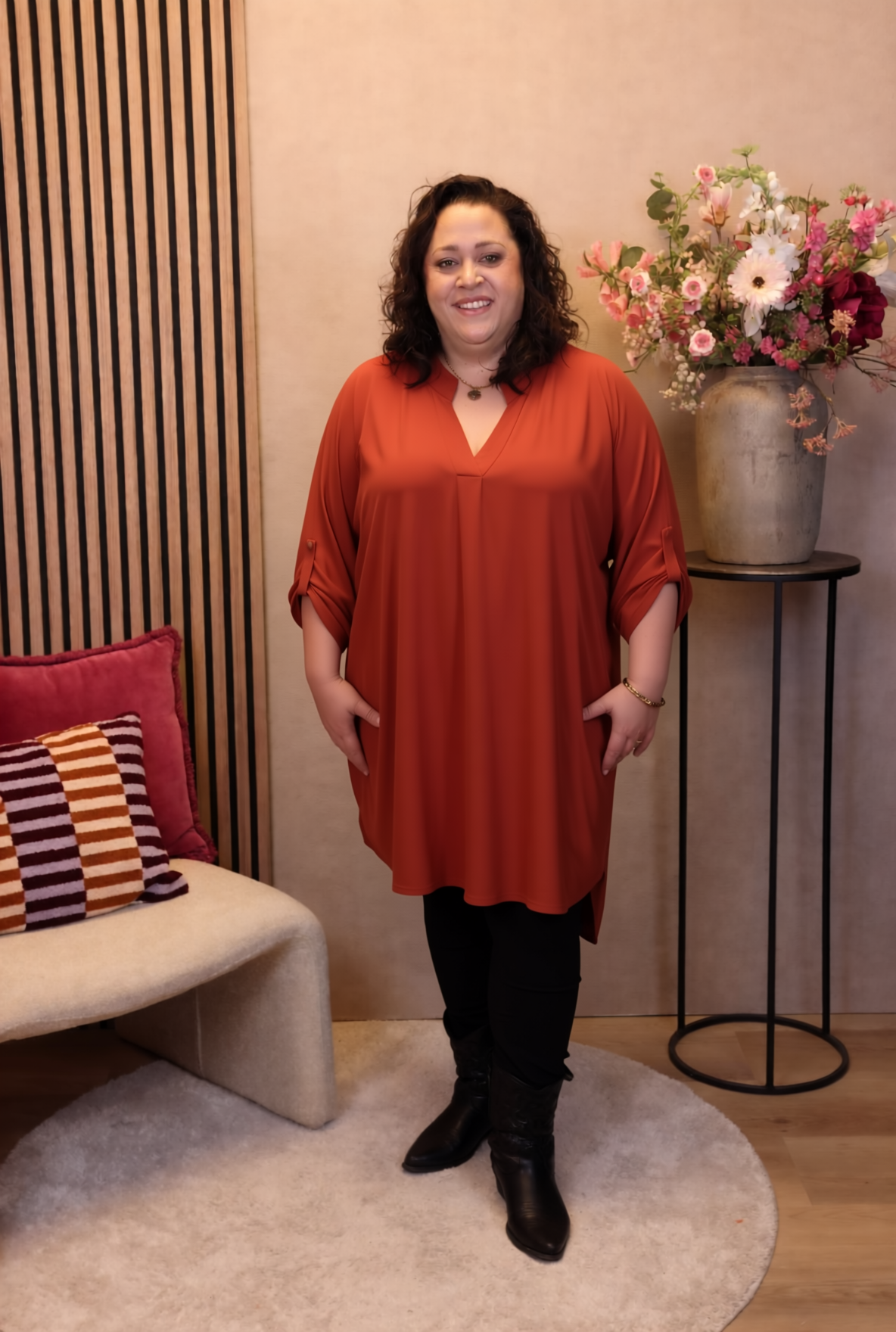 Mila | Tuniek roest bruin