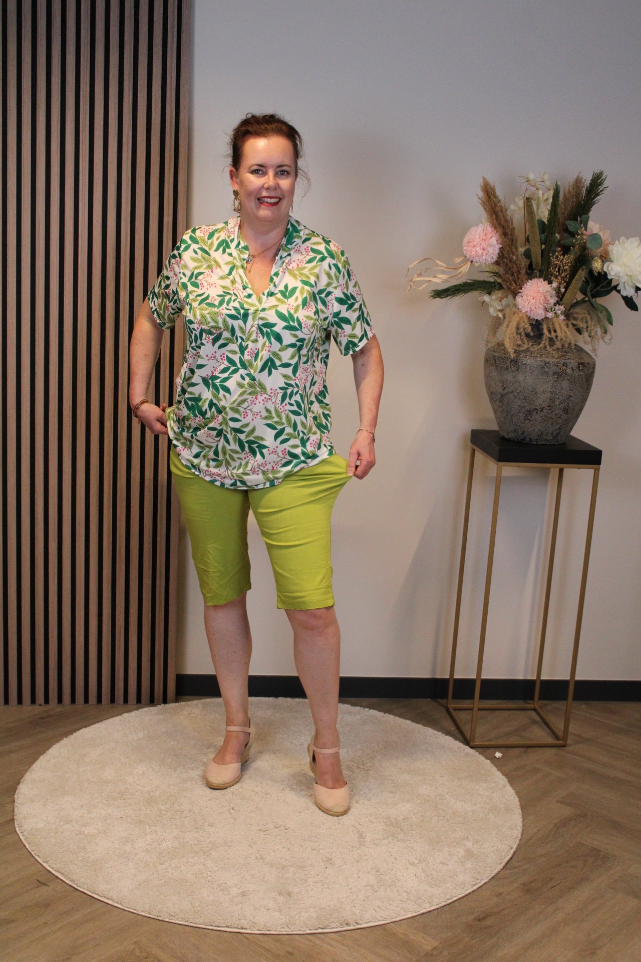 Indy | Broek kort groen 38 t/m 48