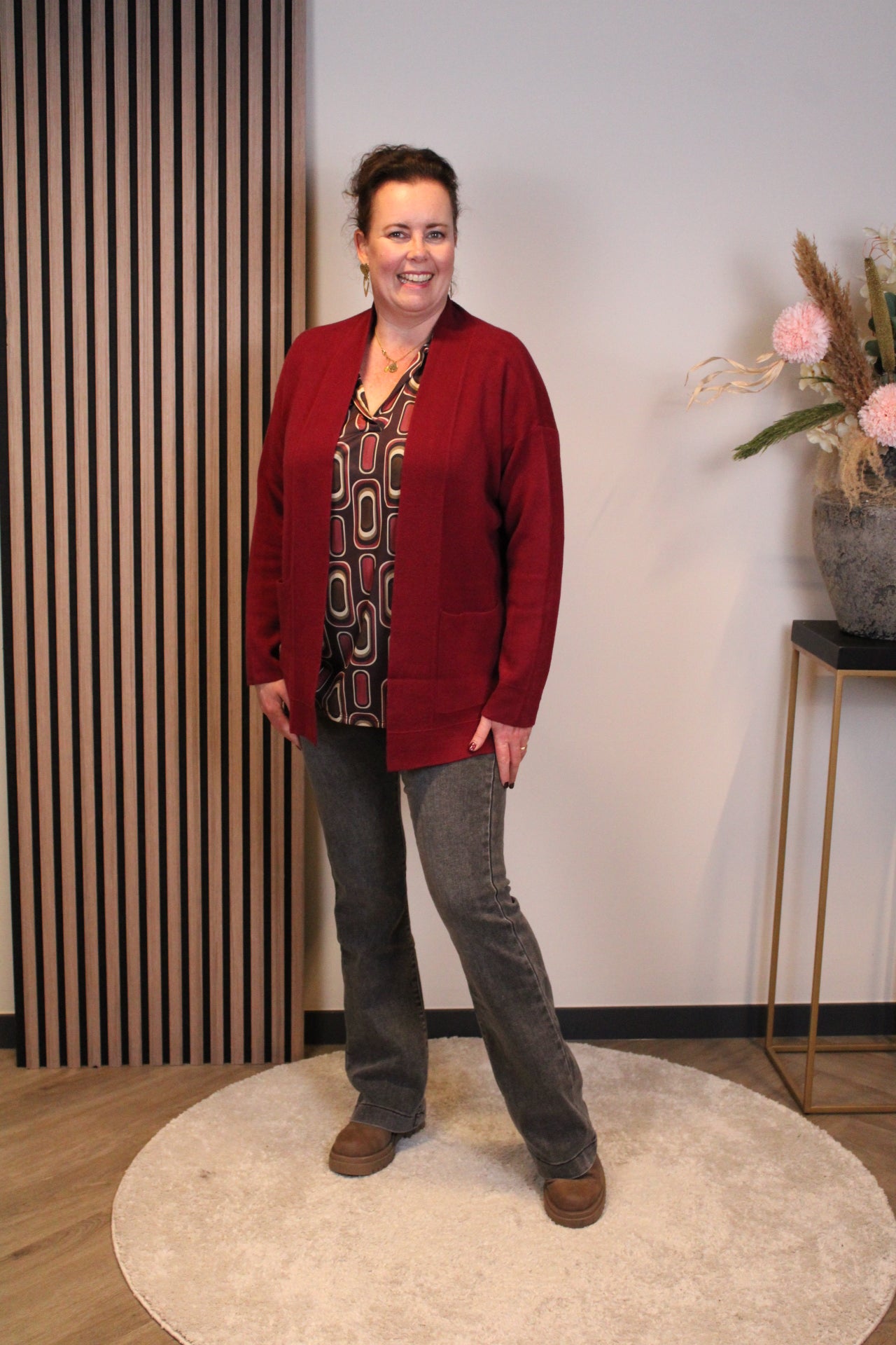 Esmée | vest bordeaux 38 t/m 42