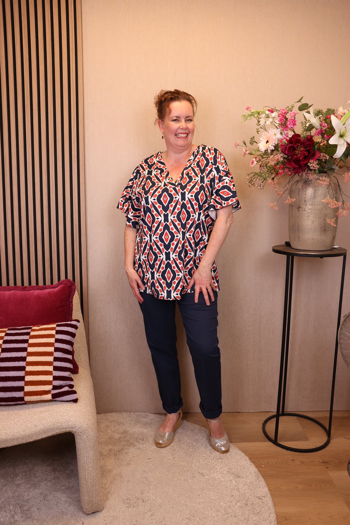 Gloria | Top blauw