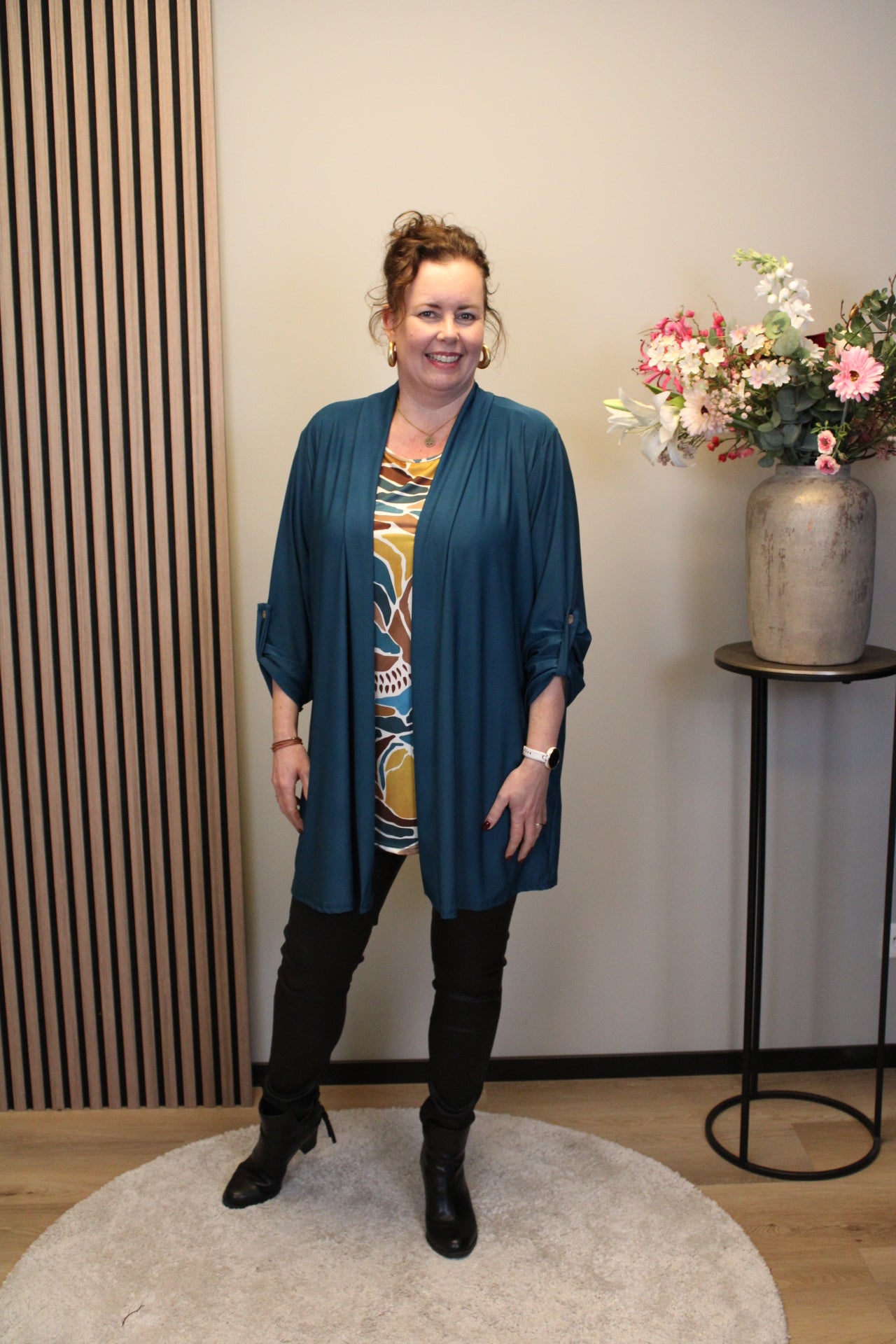 Nienke | Dun vestje kort aqua 38 t/m 48