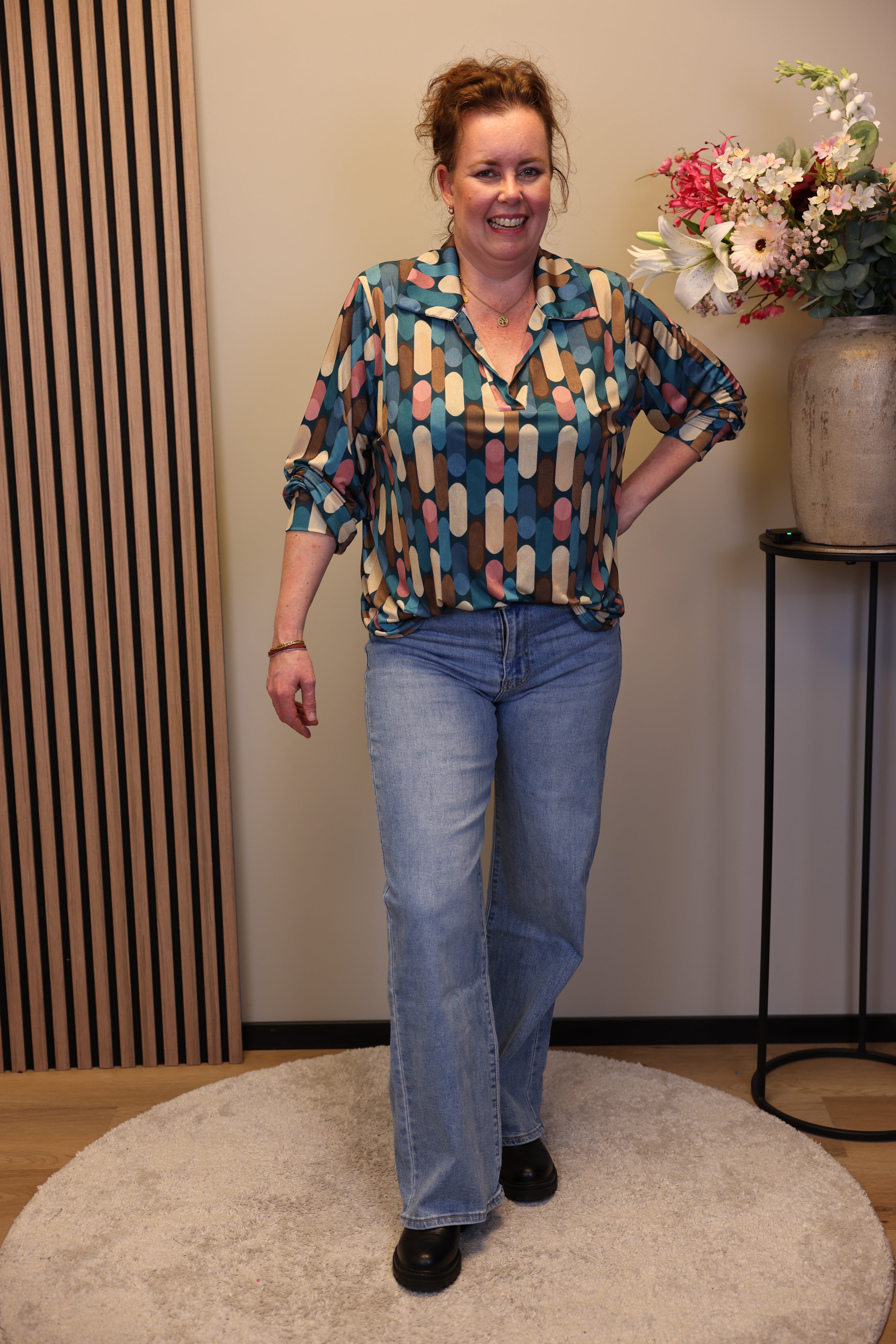 Puck | Jeans wide leg blauw 38 - 48