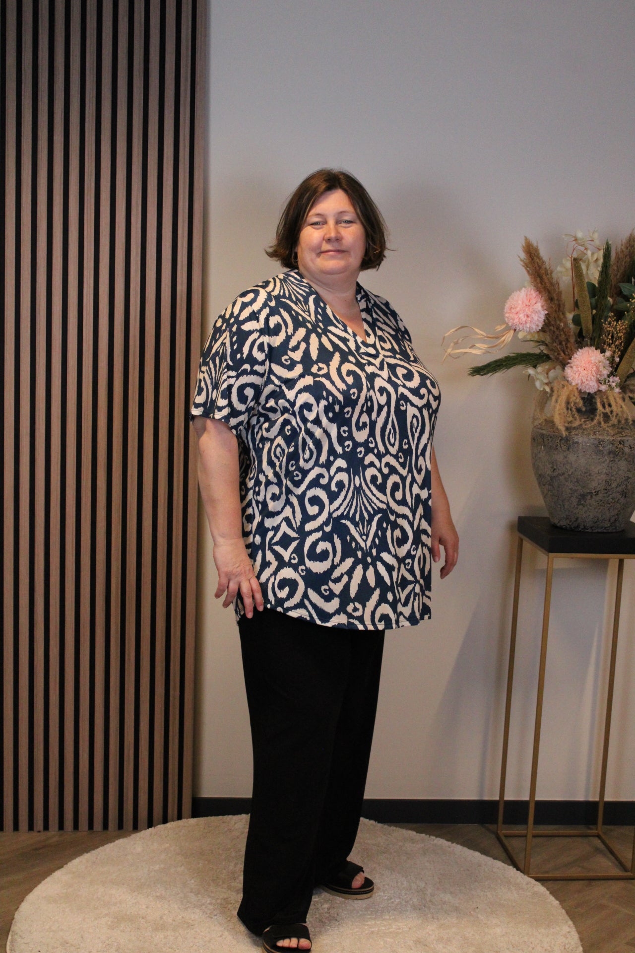 Marjan | Blouse korte mouw 52 t/m 58