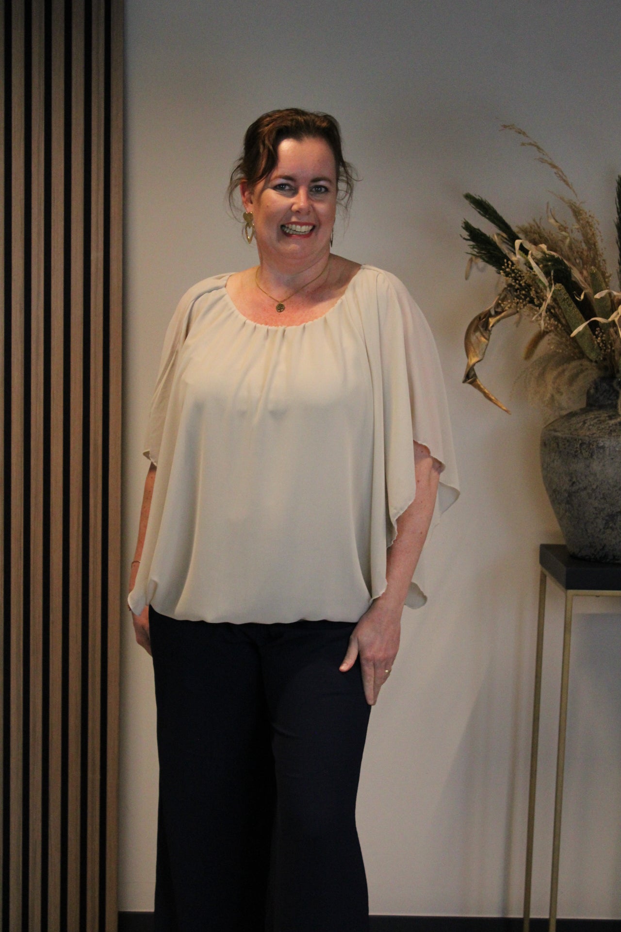 Fenna | Blouse beige 40 t/m 46