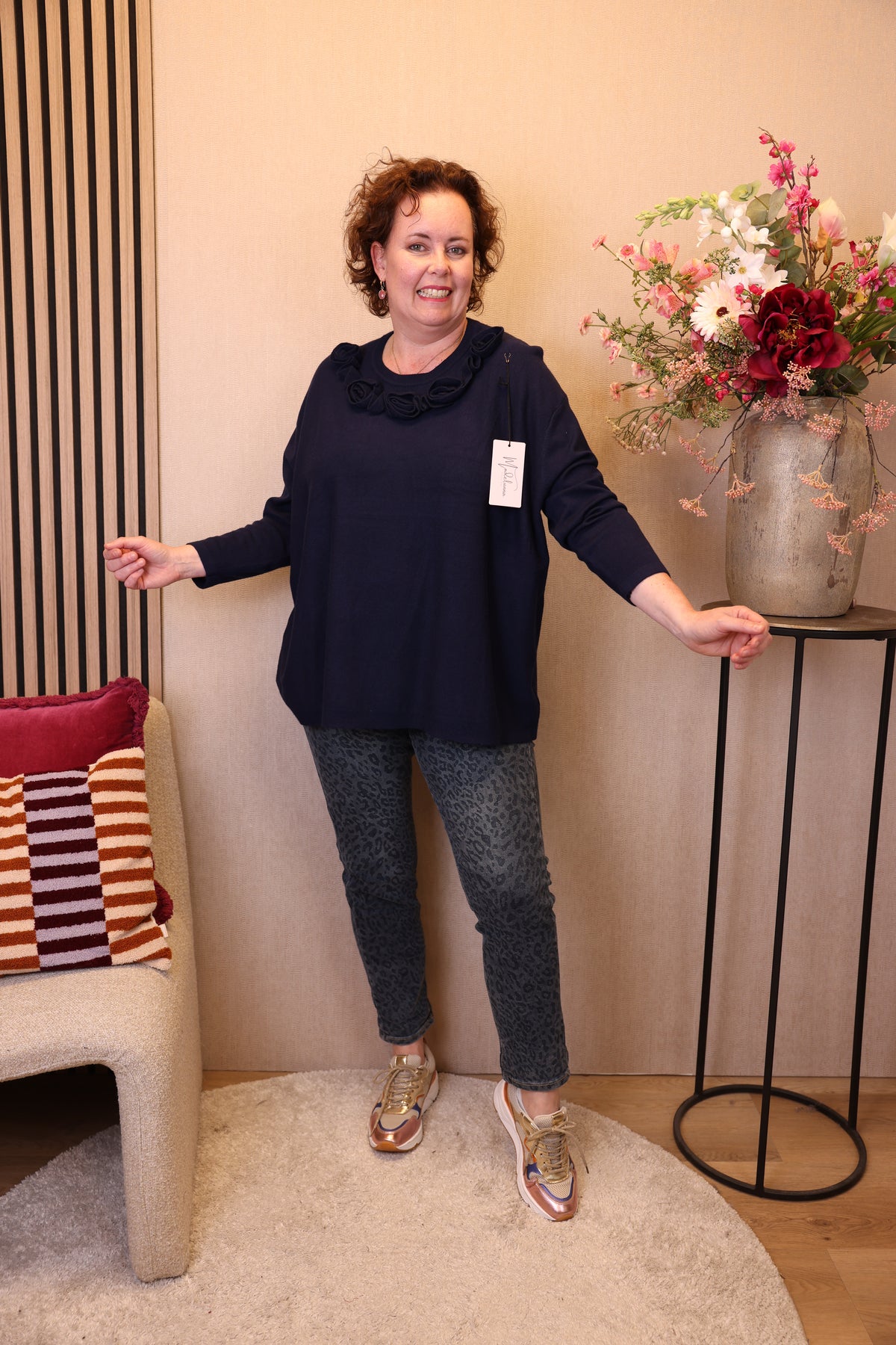 Femke panter  | Jeans blauw 38 - 48