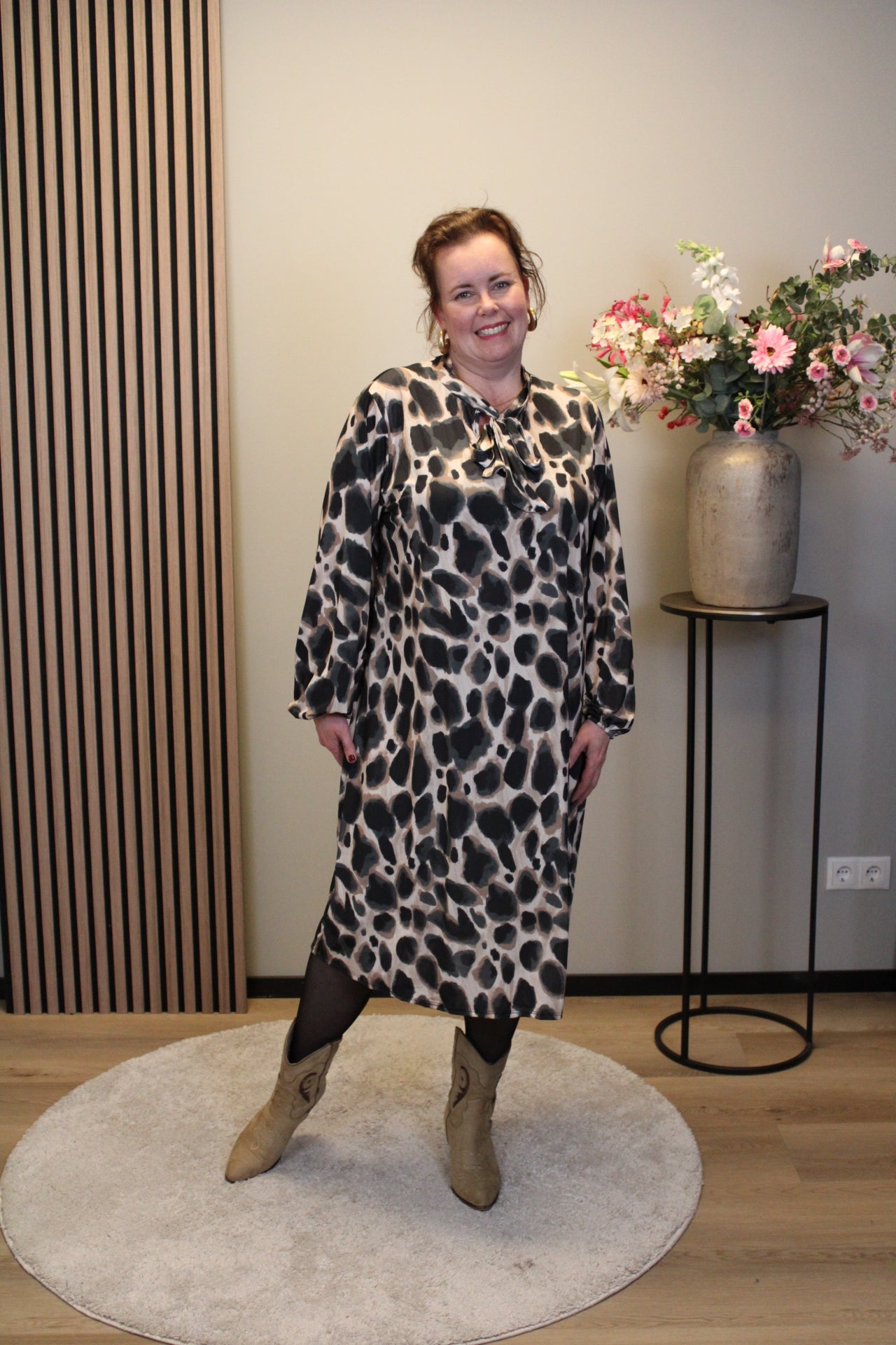 Fem | Jurk zwart met strikje 38 t/m 46