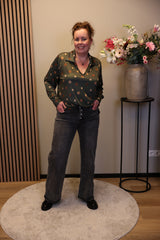 Hanneke | Jeans wide leg grijs 38 - 48