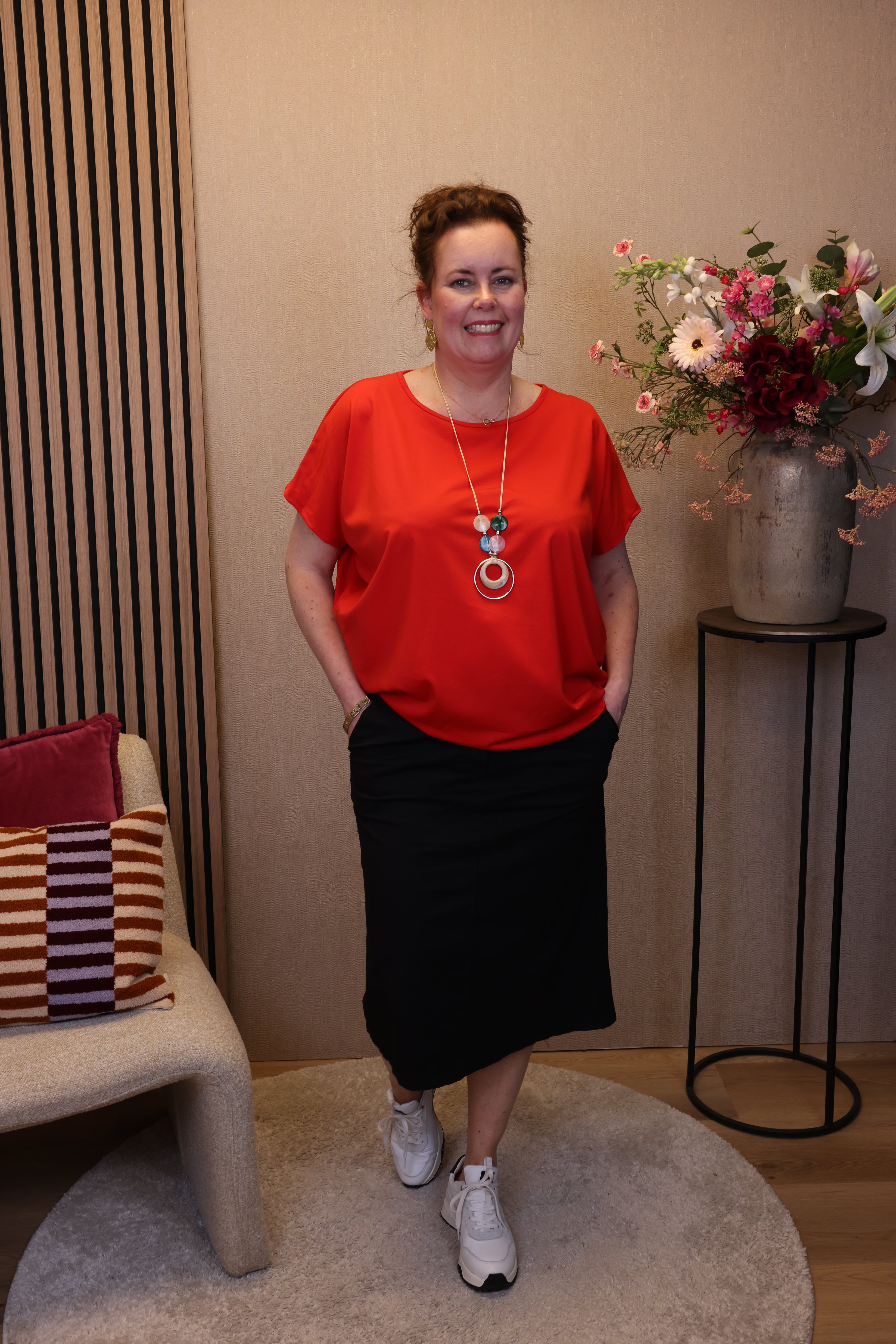 Tess | Top rood + gratis ketting
