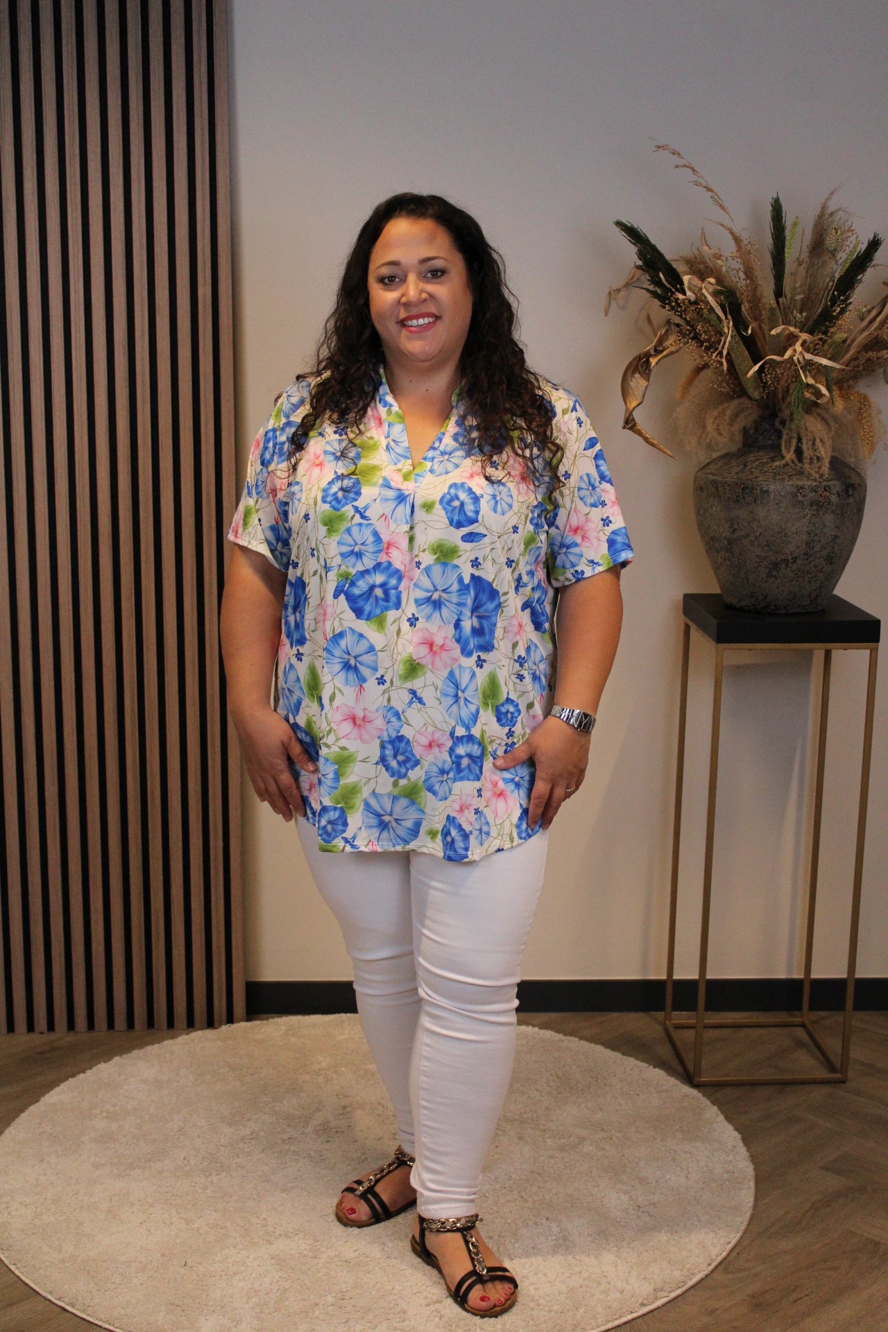 Dana | Blouse korte mouw 48 t/m 52