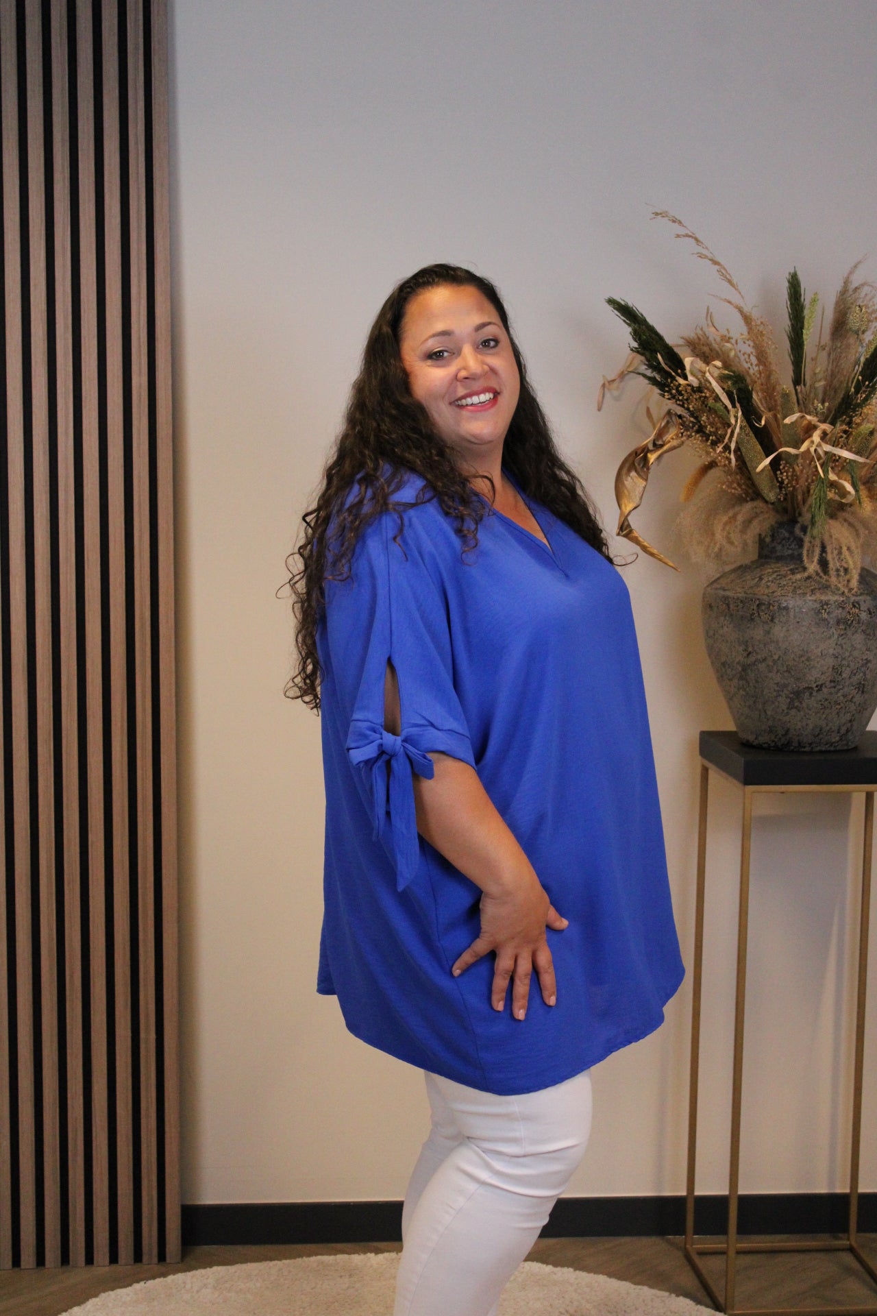 Virella | Blouse kobalt 48 t/m 52