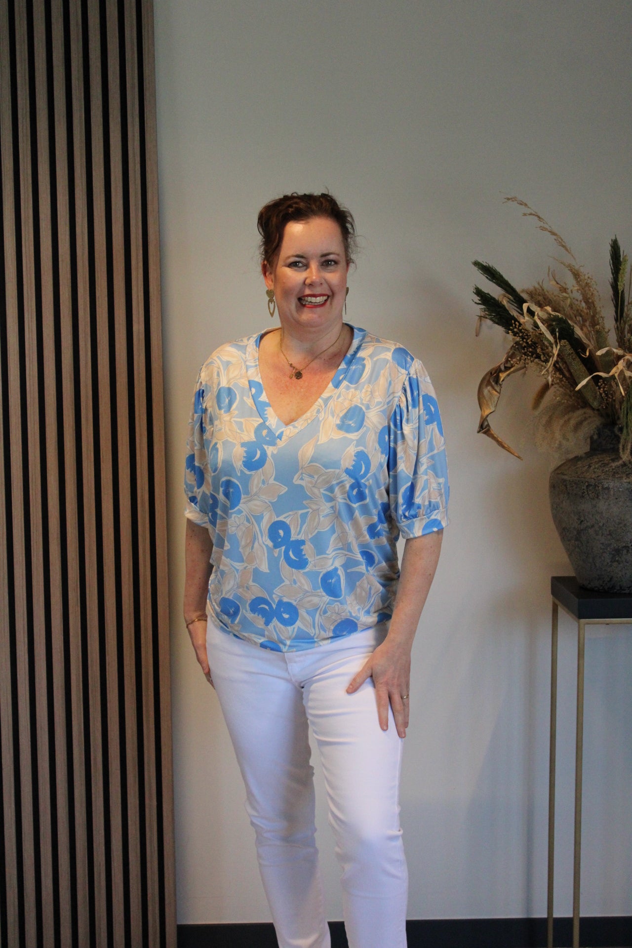 Fieke | Blouse korte mouw 40 t/m 48
