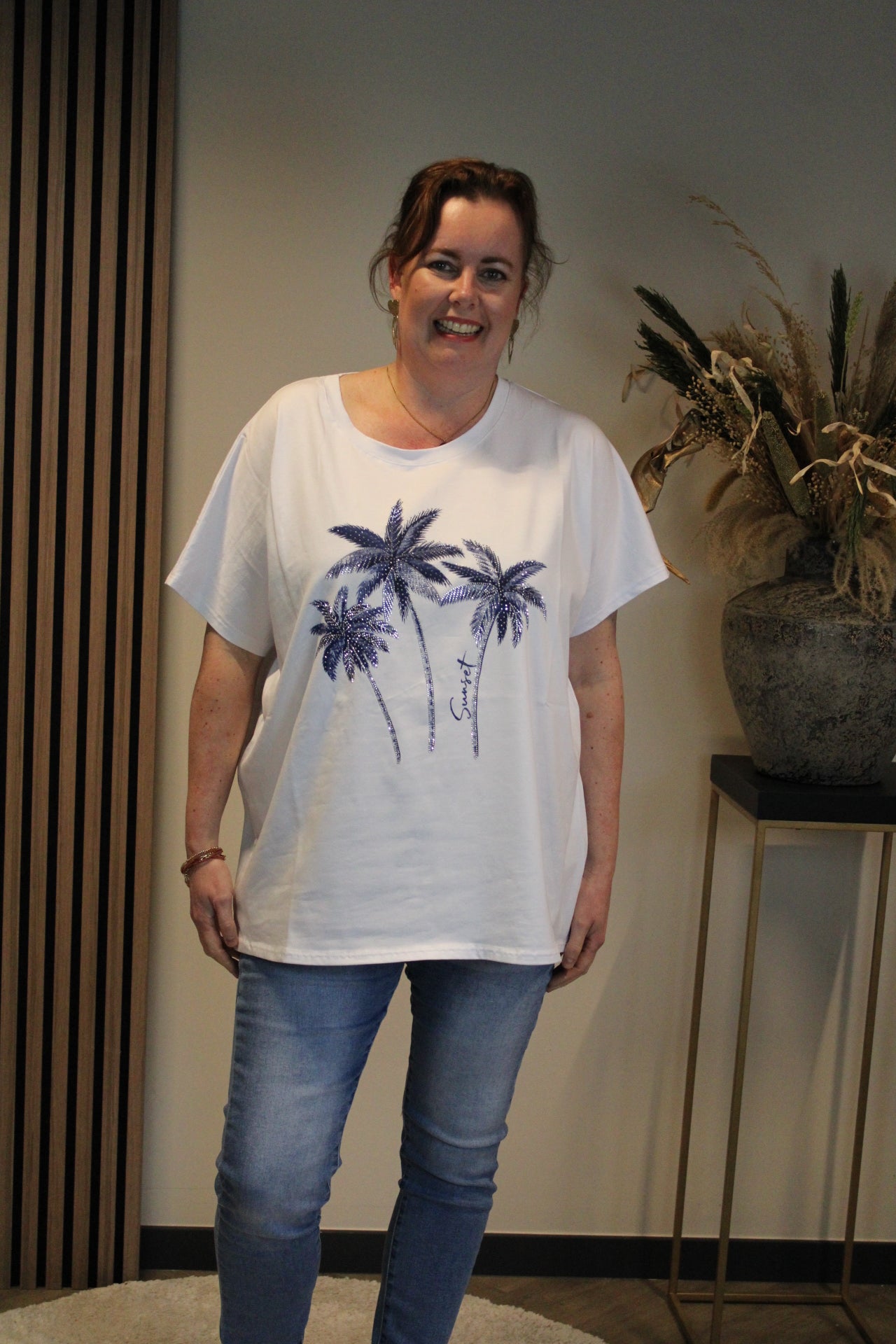 Palm | T-shirt blauw 44 t/m 48
