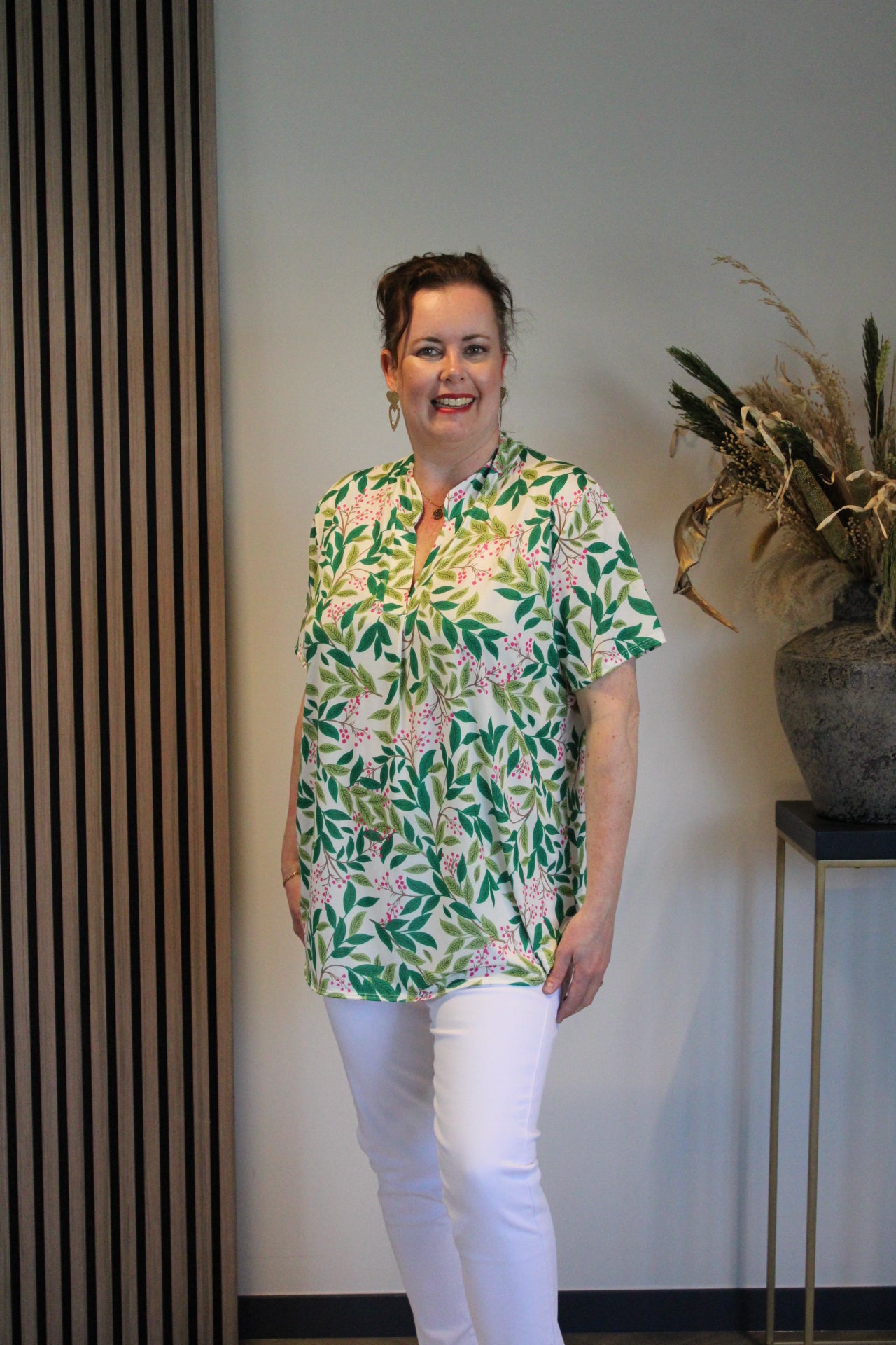 Laila | Blouse korte mouw 38 t/m 48