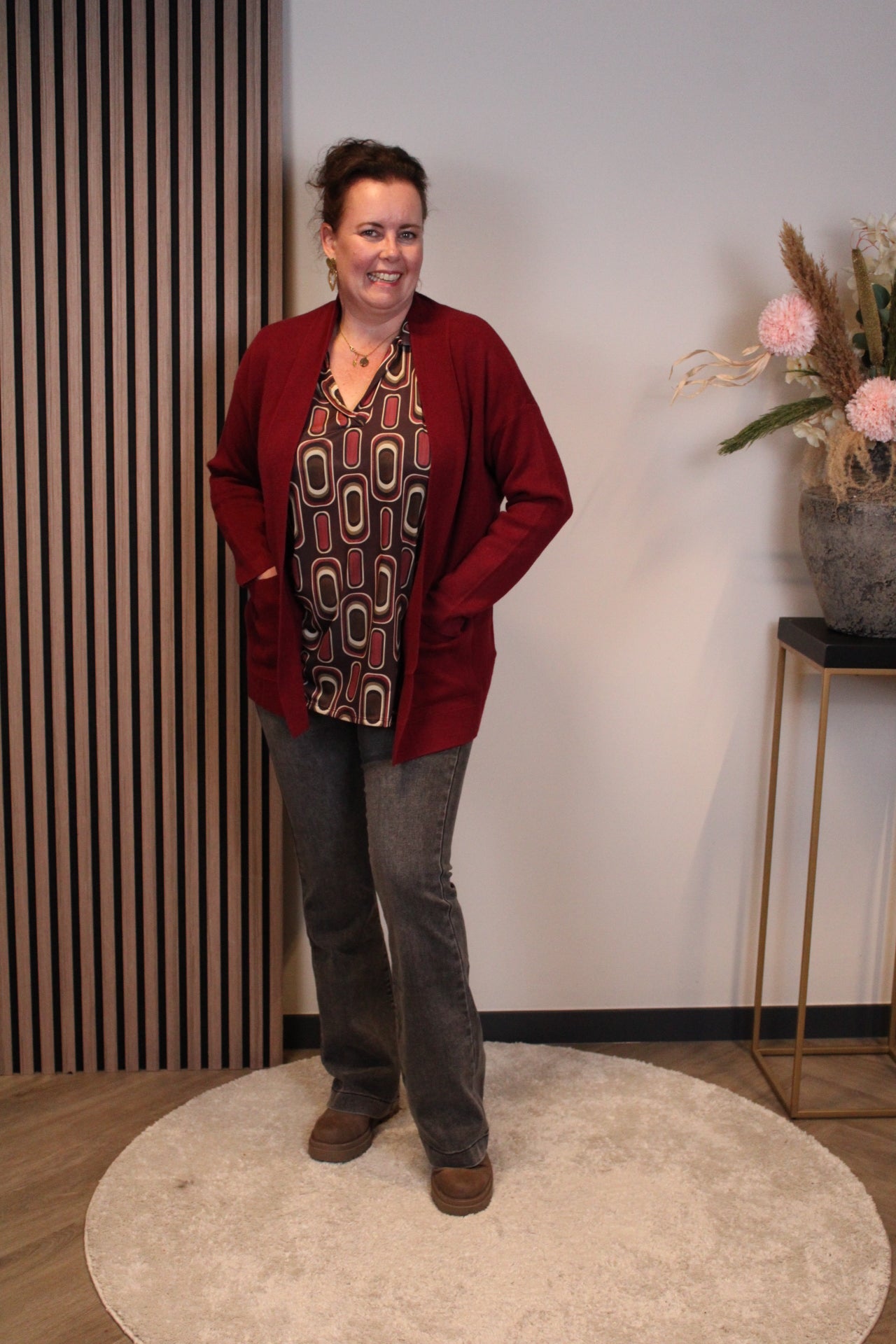 Esmée | vest bordeaux 38 t/m 42