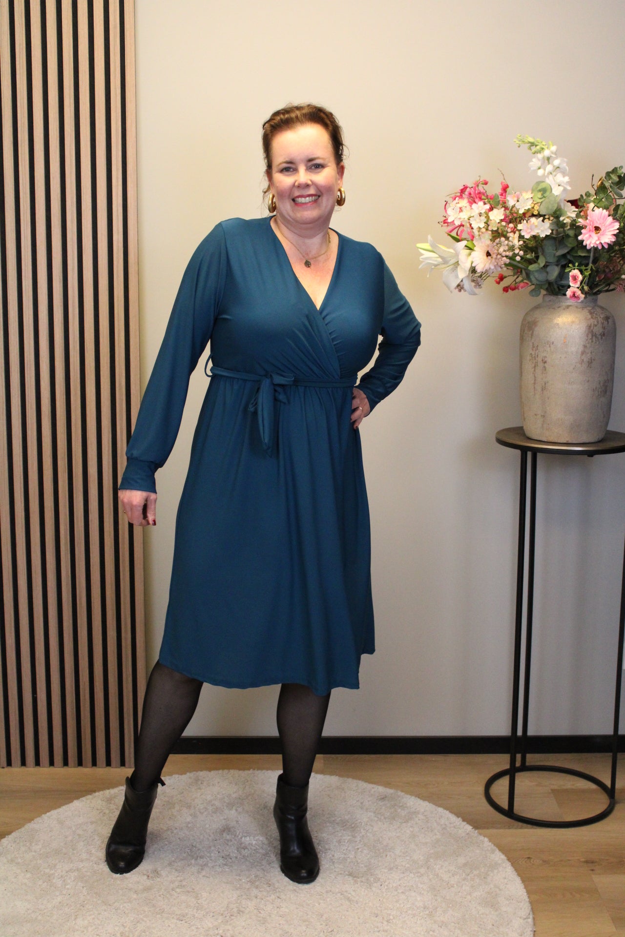 Ronja | Jurk aqua kort 52 t/m 58