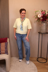 Janna | Jeans wide leg blauw 38 - 48