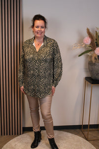 Diede | Blouse groen met knoopjes