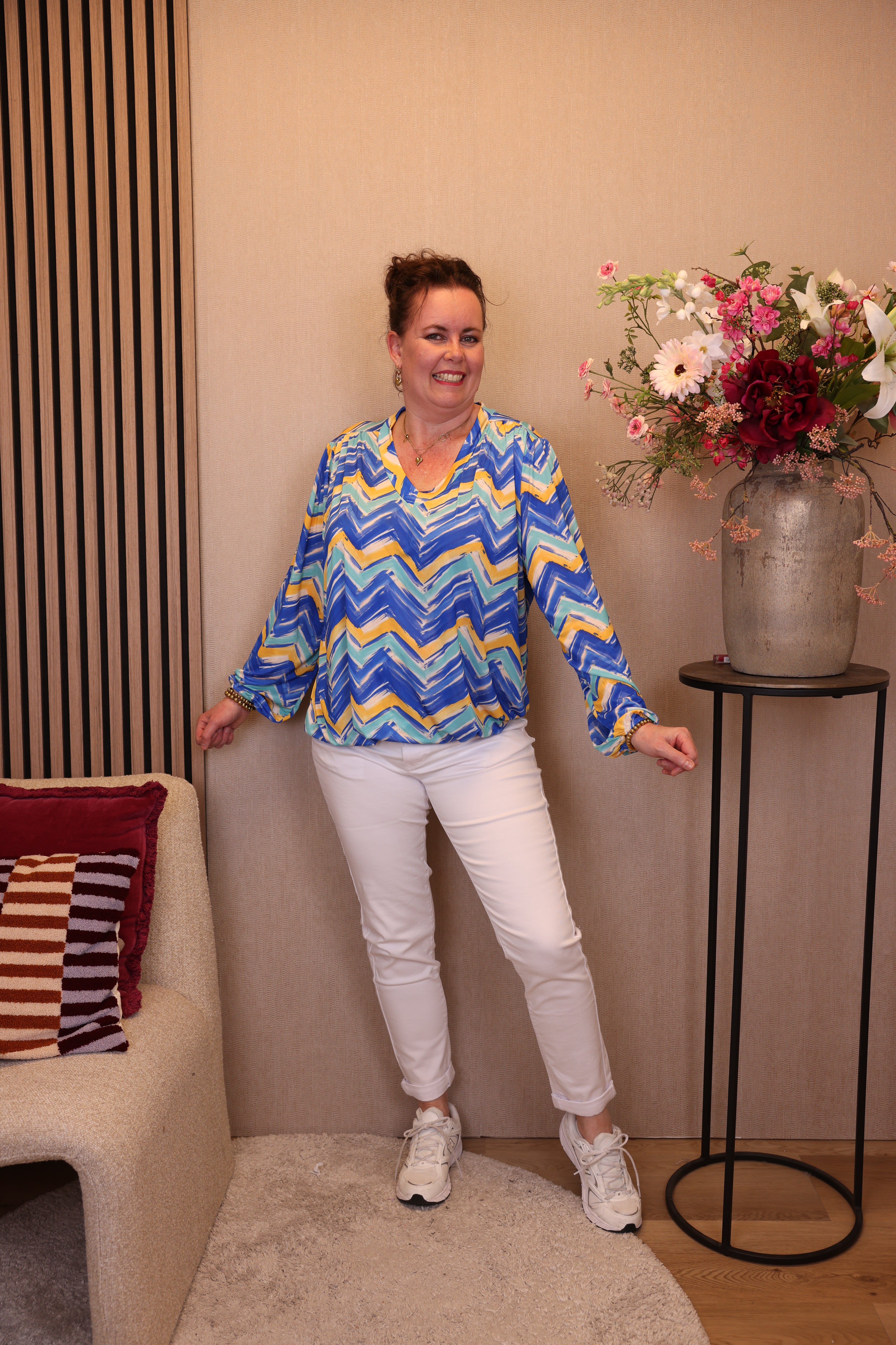 Lotte | Ballon top blauw