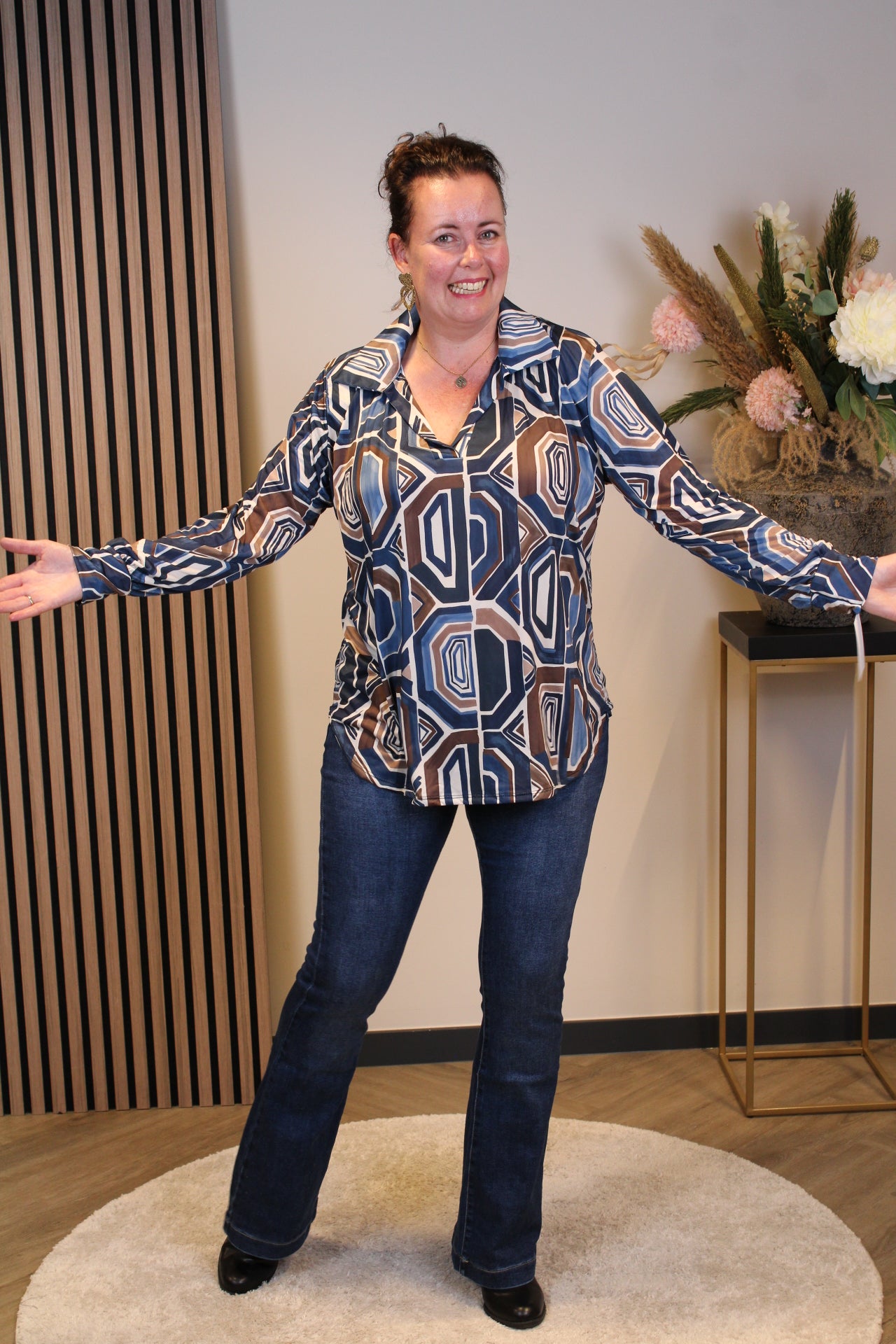 Amelie | Blouse met kraagje 48 t/m 52