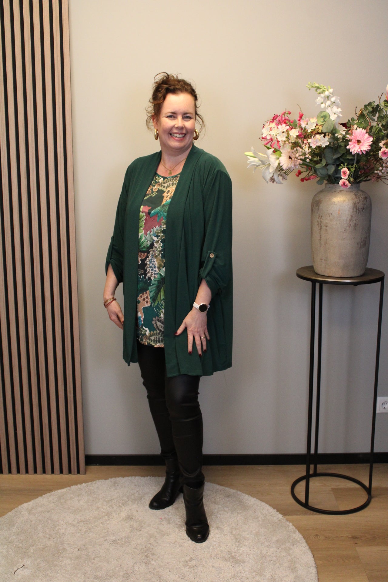 Nienke | Vest fles groen kort