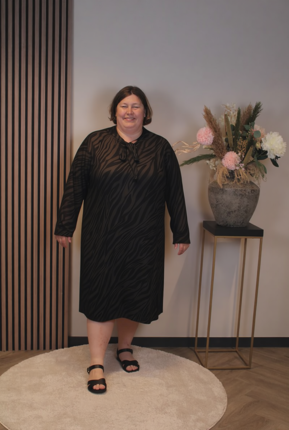 Sandra | Jurk zwart met strik