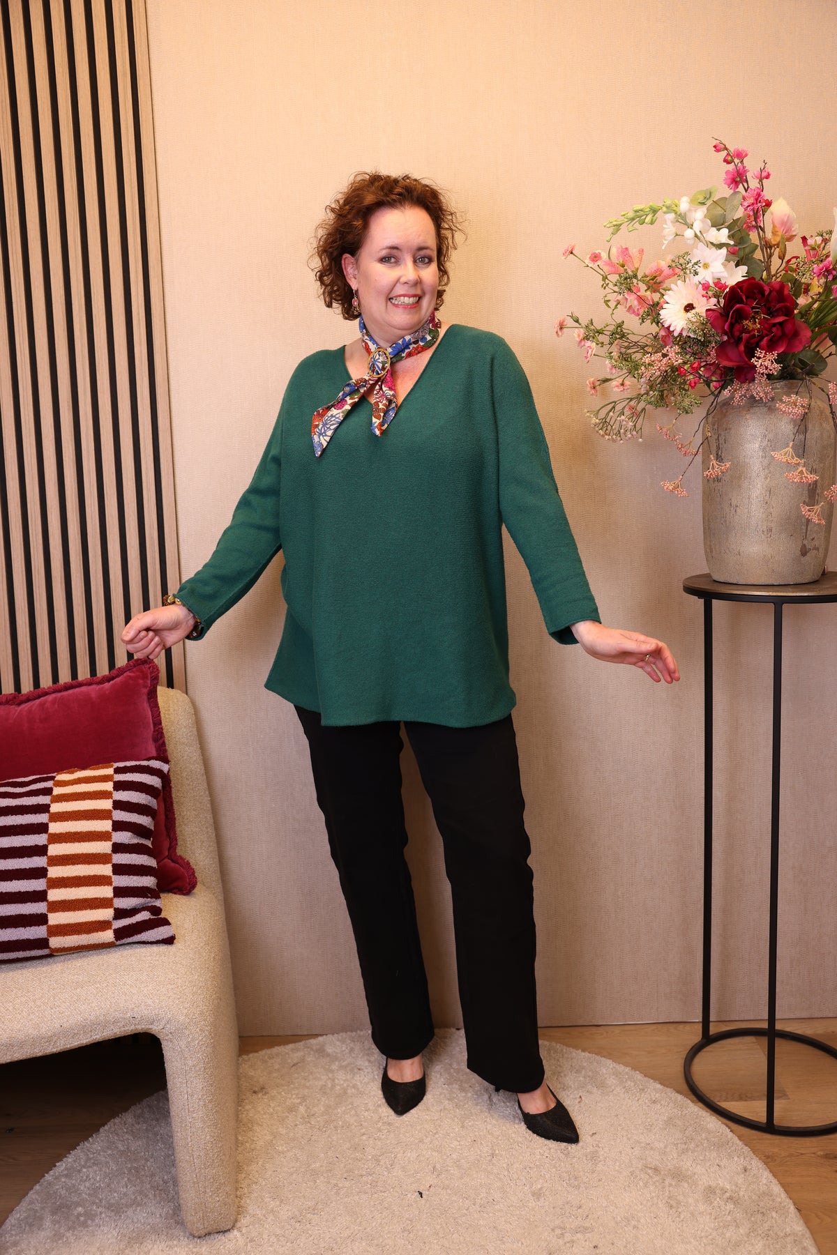 Lara | Trui donker groen