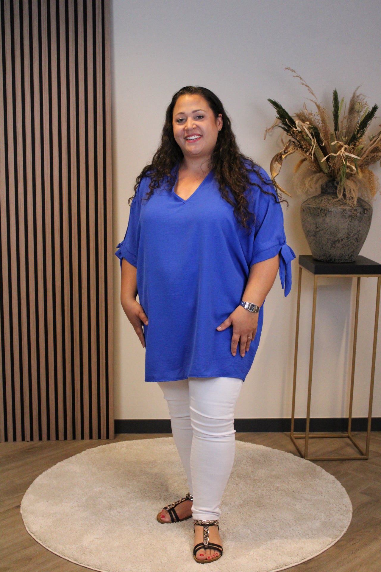 Virella | Blouse kobalt 48 t/m 52