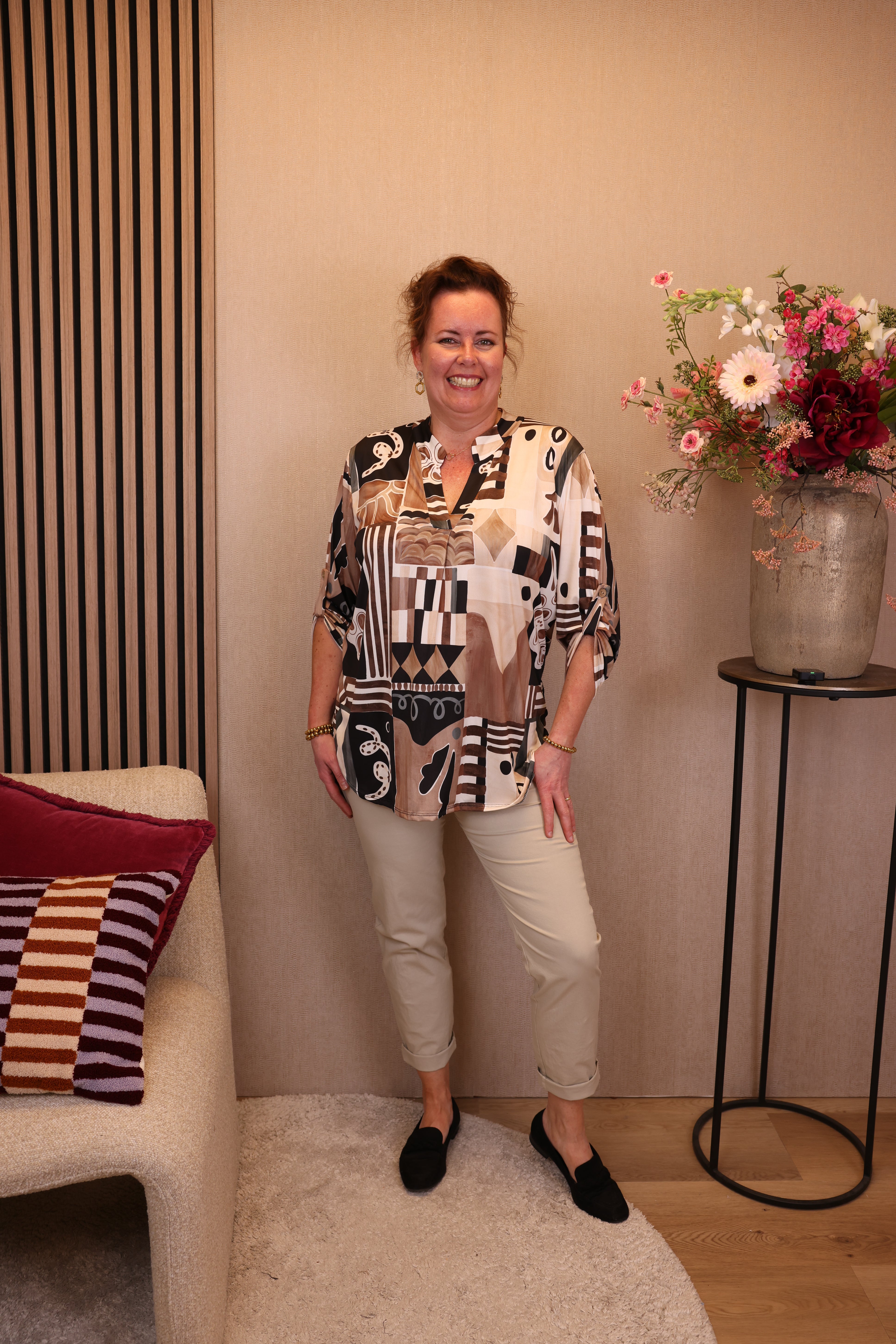 Noa | Blouse bruin